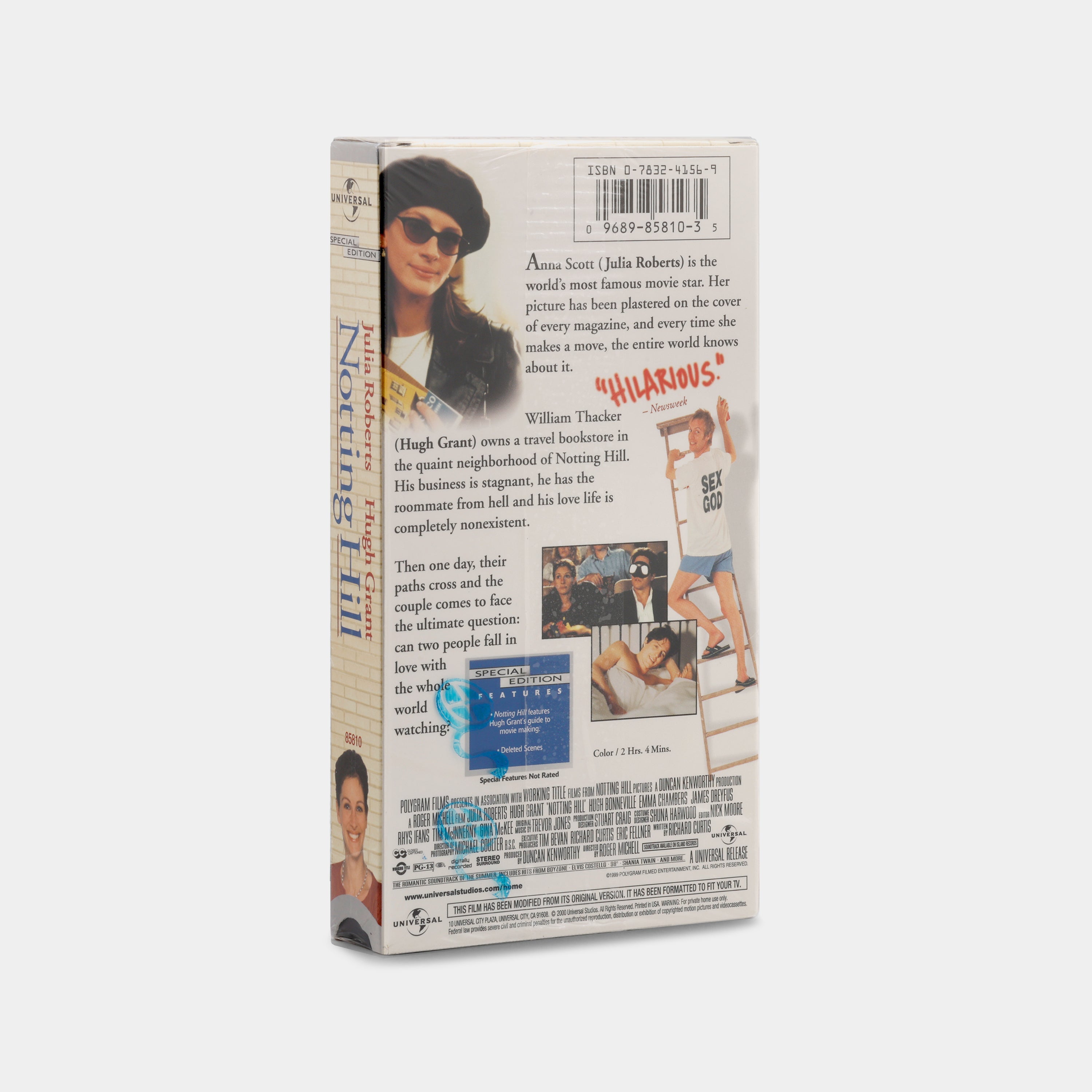 Notting Hill (Special Edition, Sealed) VHS Tape