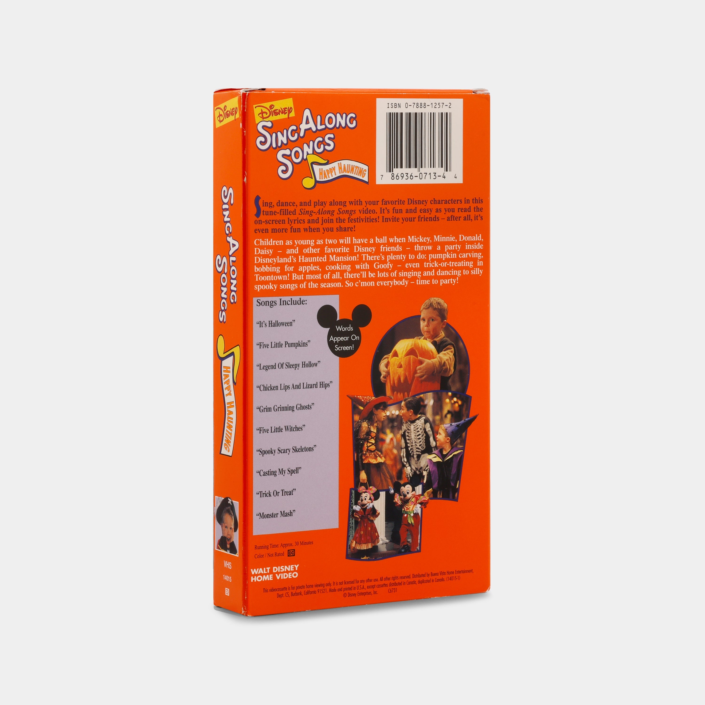 Disney Sing Along Songs: Happy Haunting - Party at Disneyland! VHS Tape