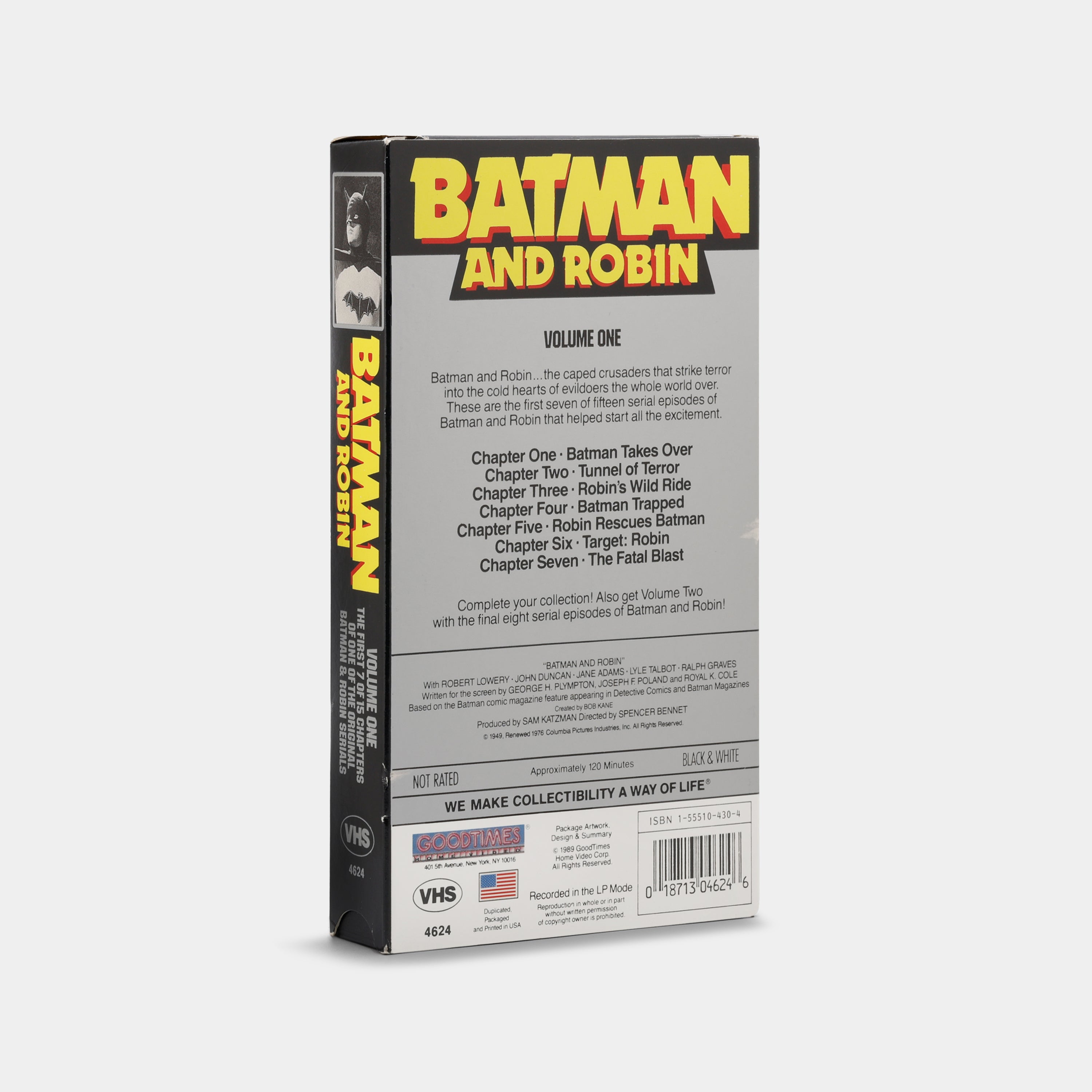 Batman and Robin: Volume One VHS Tape