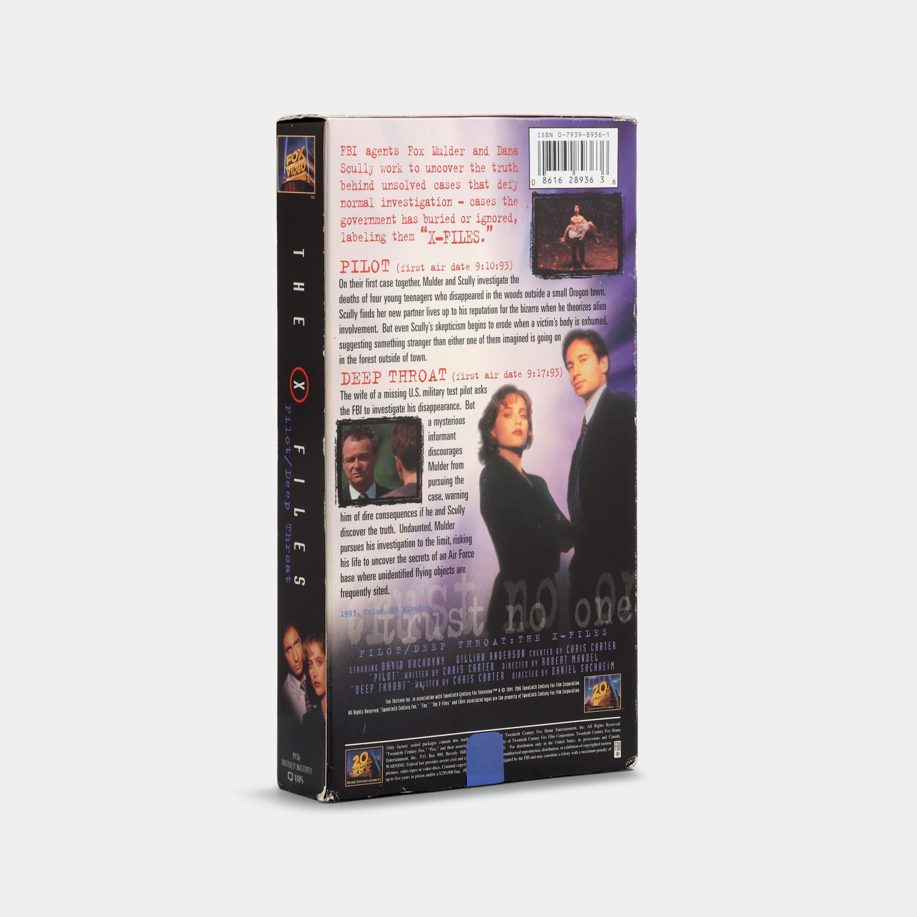 The X-Files: Pilot / Deep Throat VHS Tape