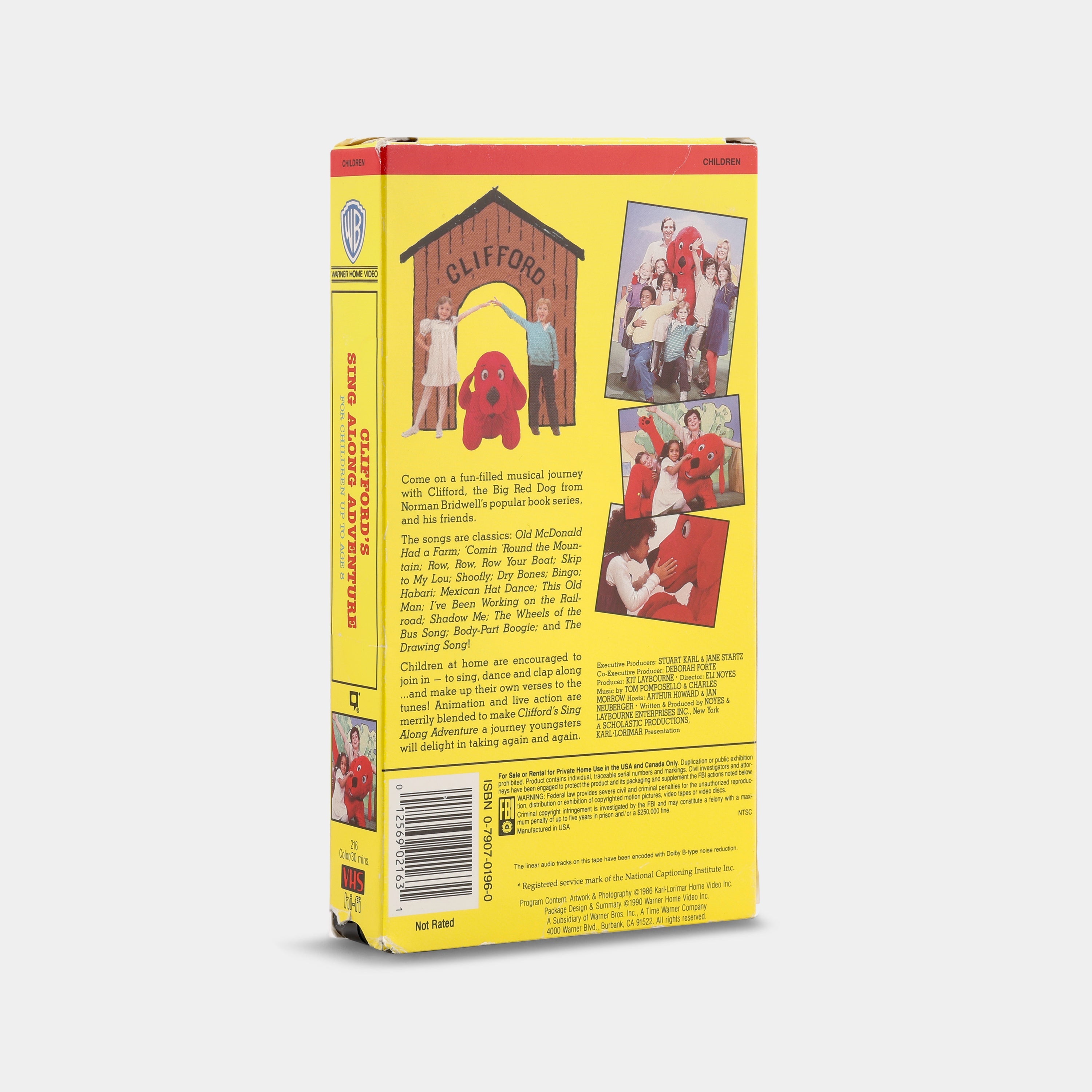 Clifford's Sing Along Adventure VHS Tape