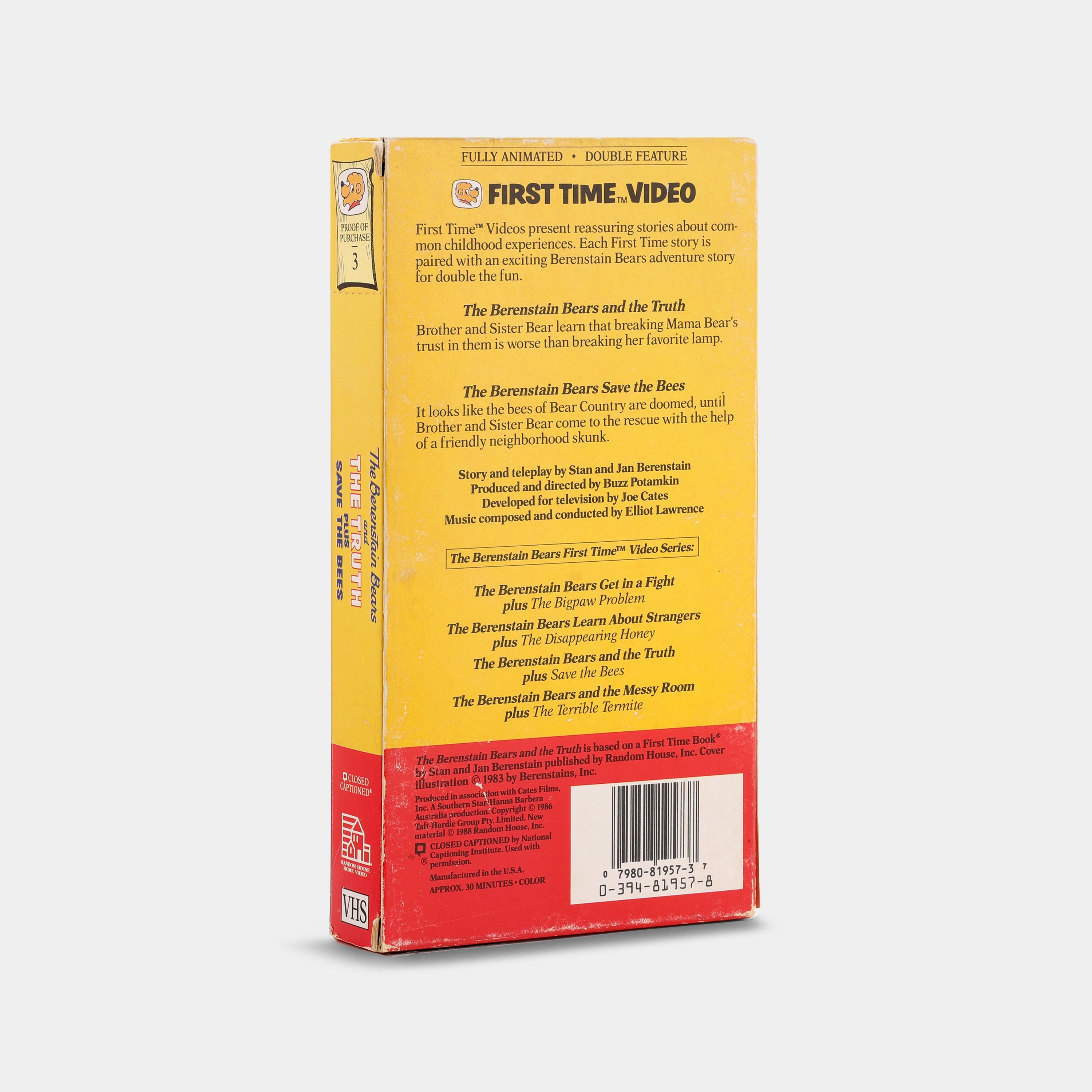 The Berenstain Bears and the Truth / The Berenstain Bears Save the Bees VHS Tape