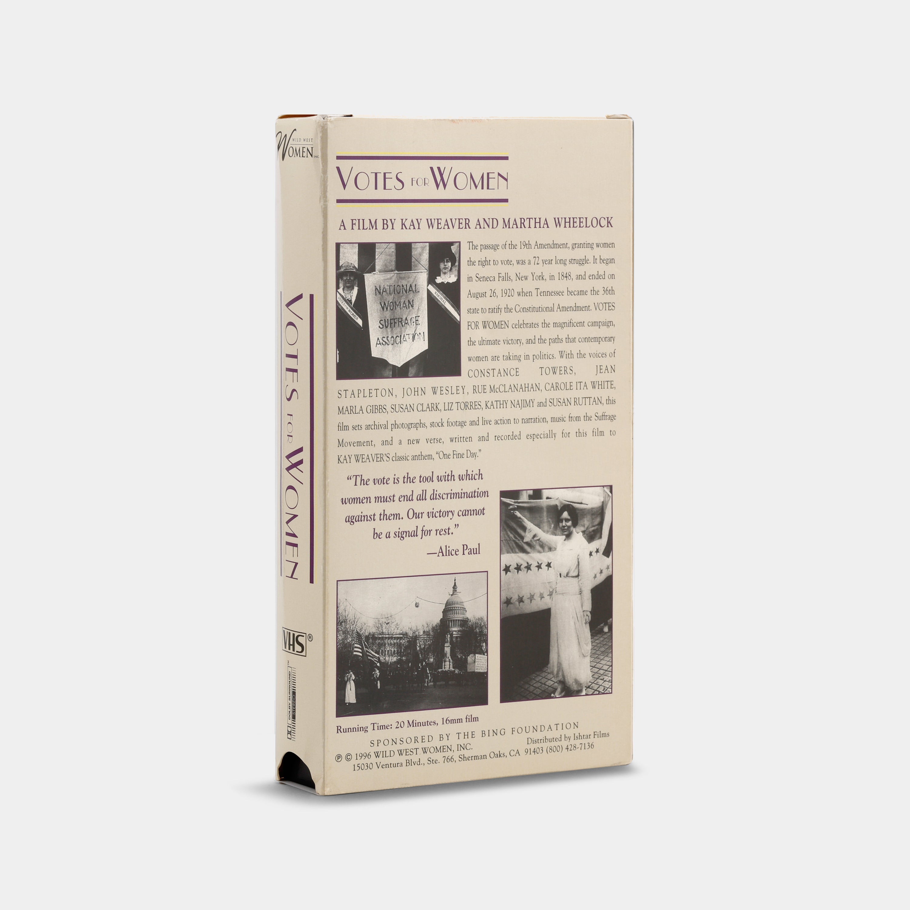 Votes for Women VHS Tape