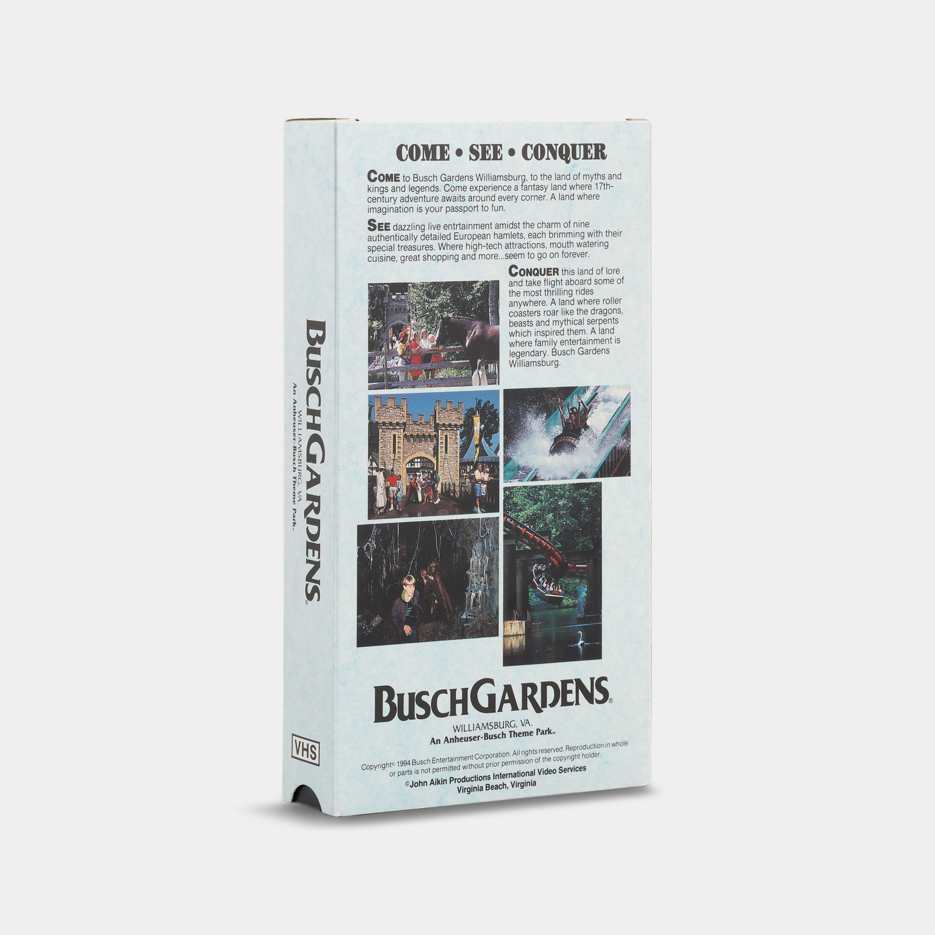 The Official Video of Busch Gardens VHS Tape