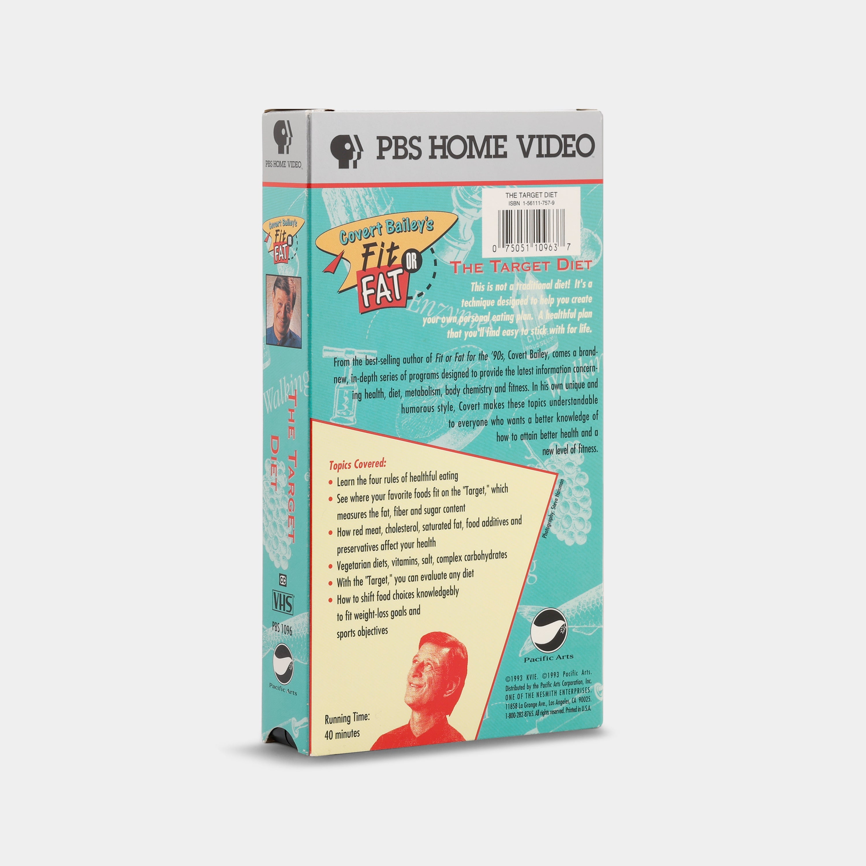 Covert Bailey's Fit or Fat: The Target Diet VHS Tape