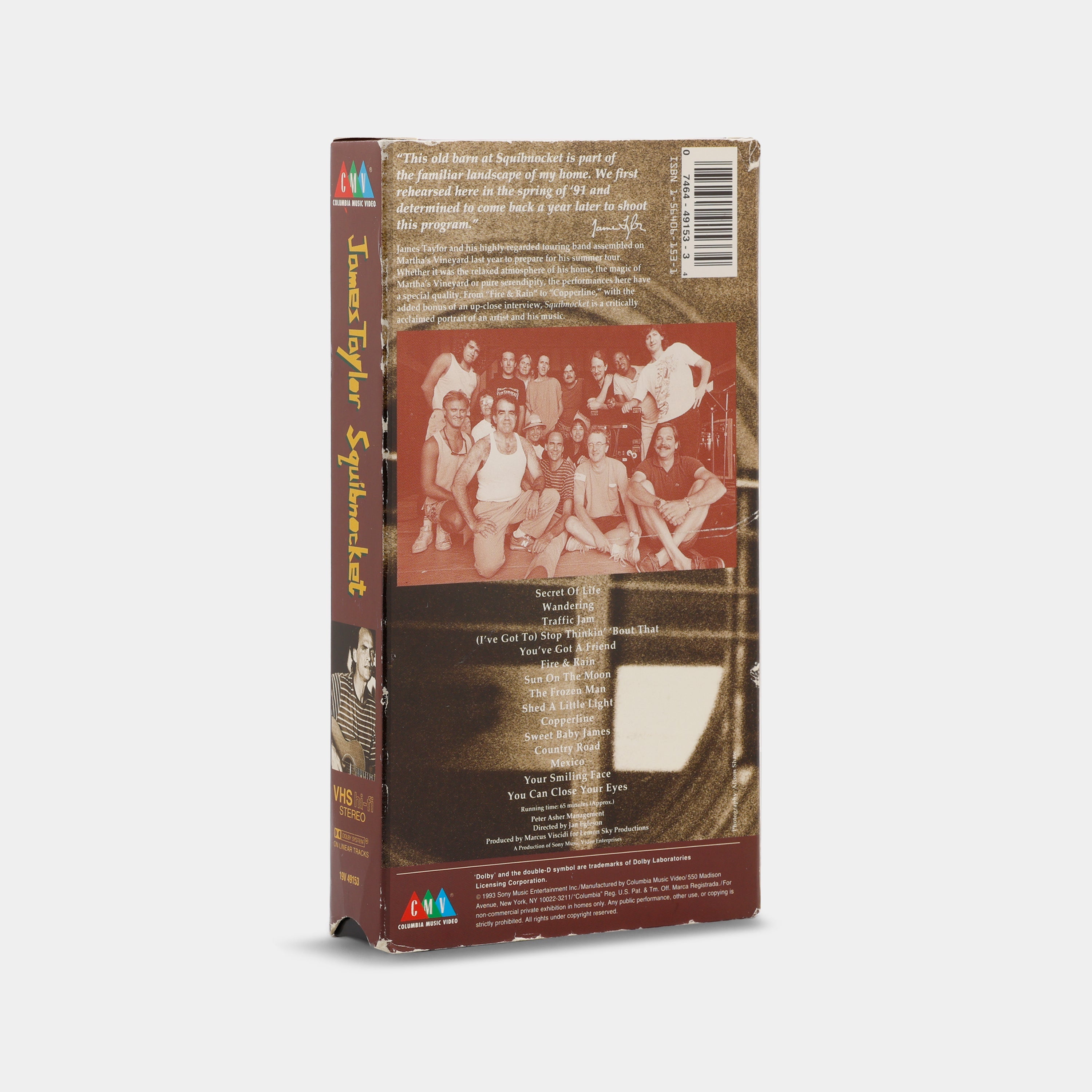 James Taylor: Squibnocket VHS Tape