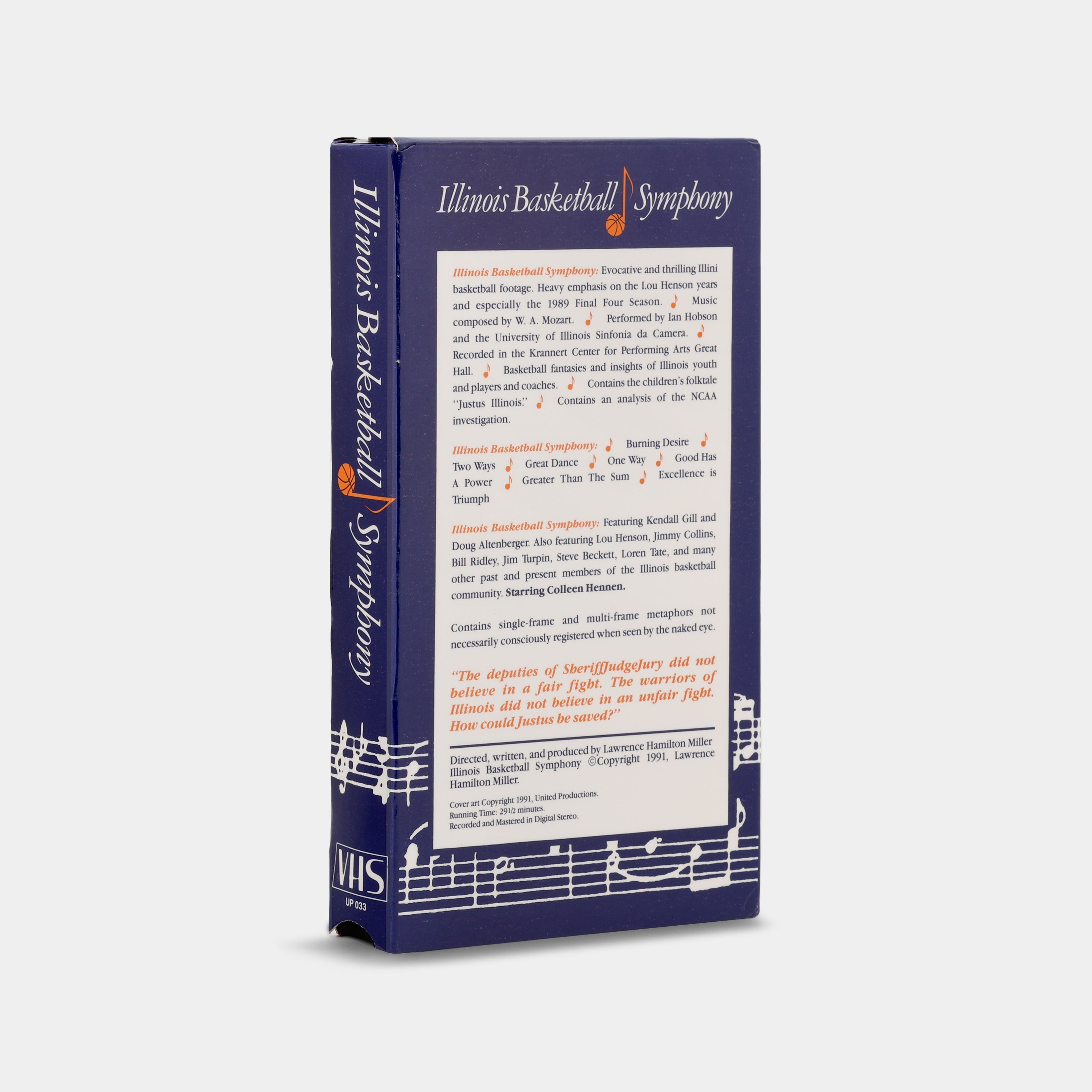 Illinois Basketball Symphony VHS Tape