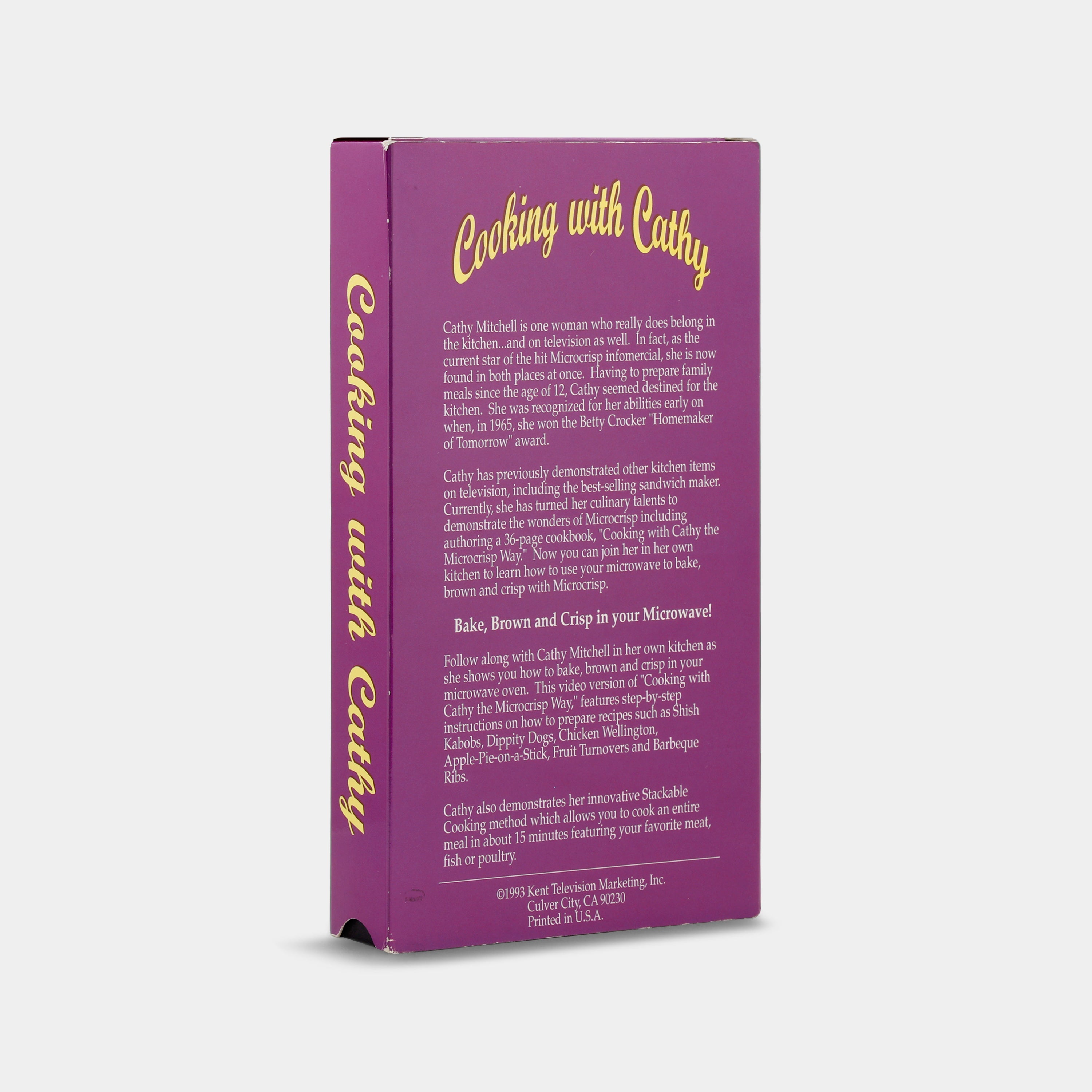 Cooking with Cathy: The Microcrisp Way Video Cookbook VHS Tape