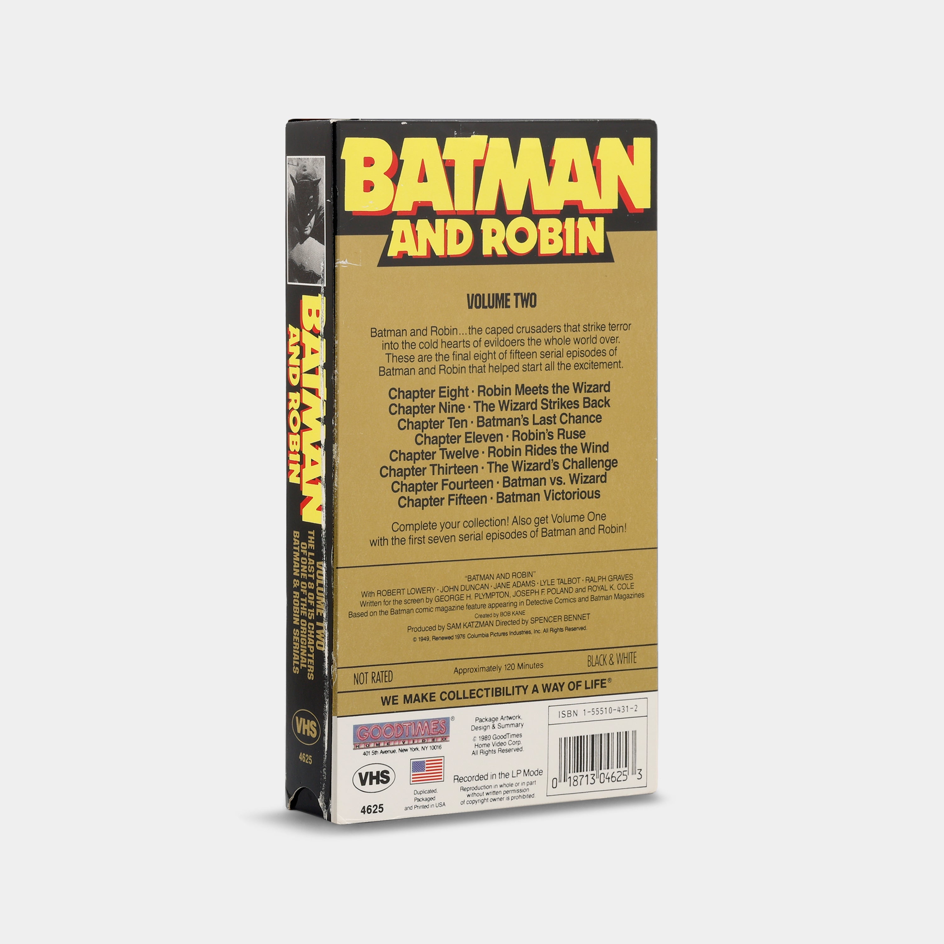Batman and Robin: Volume Two VHS Tape