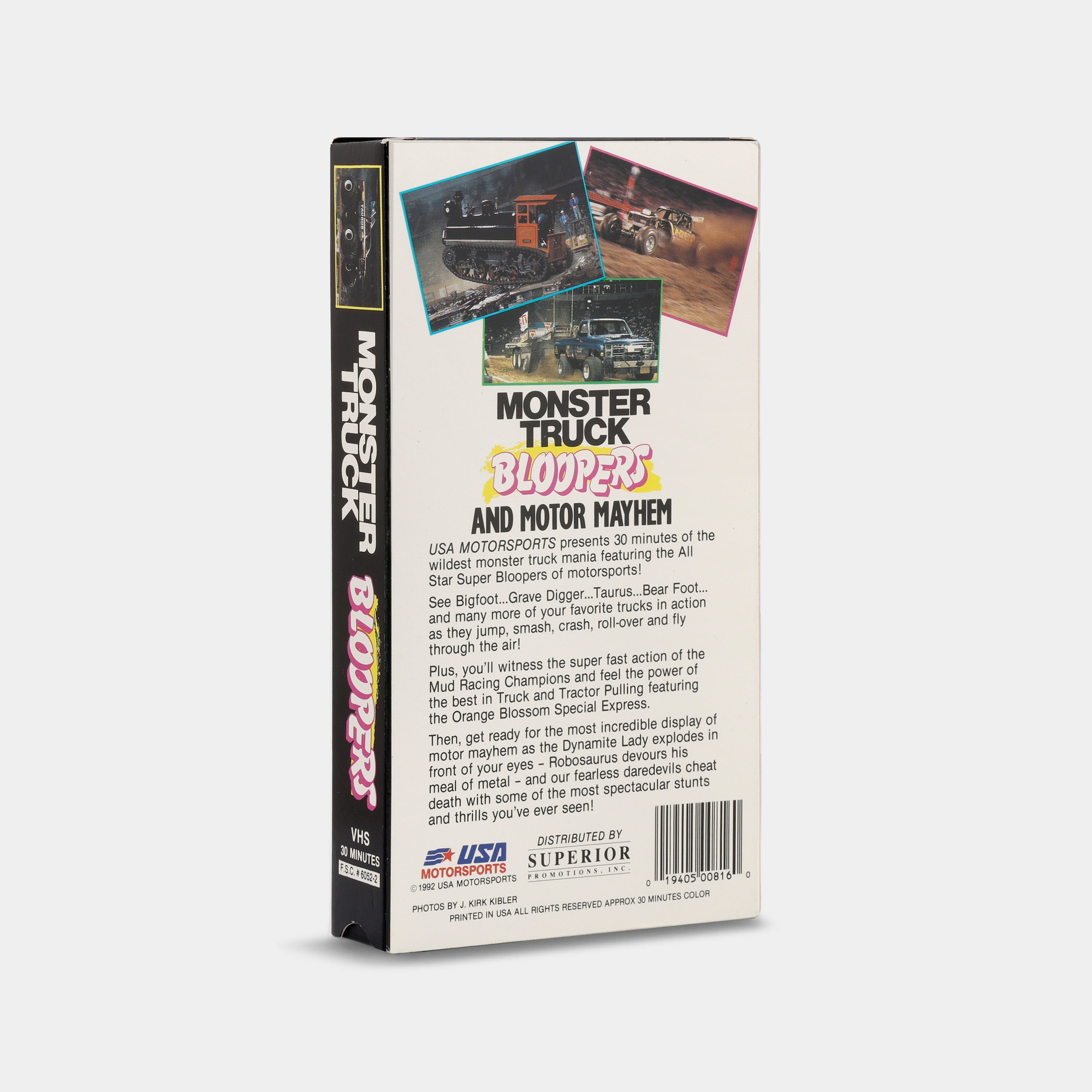 Monster Truck Bloopers and Motor Mayhem VHS Tape