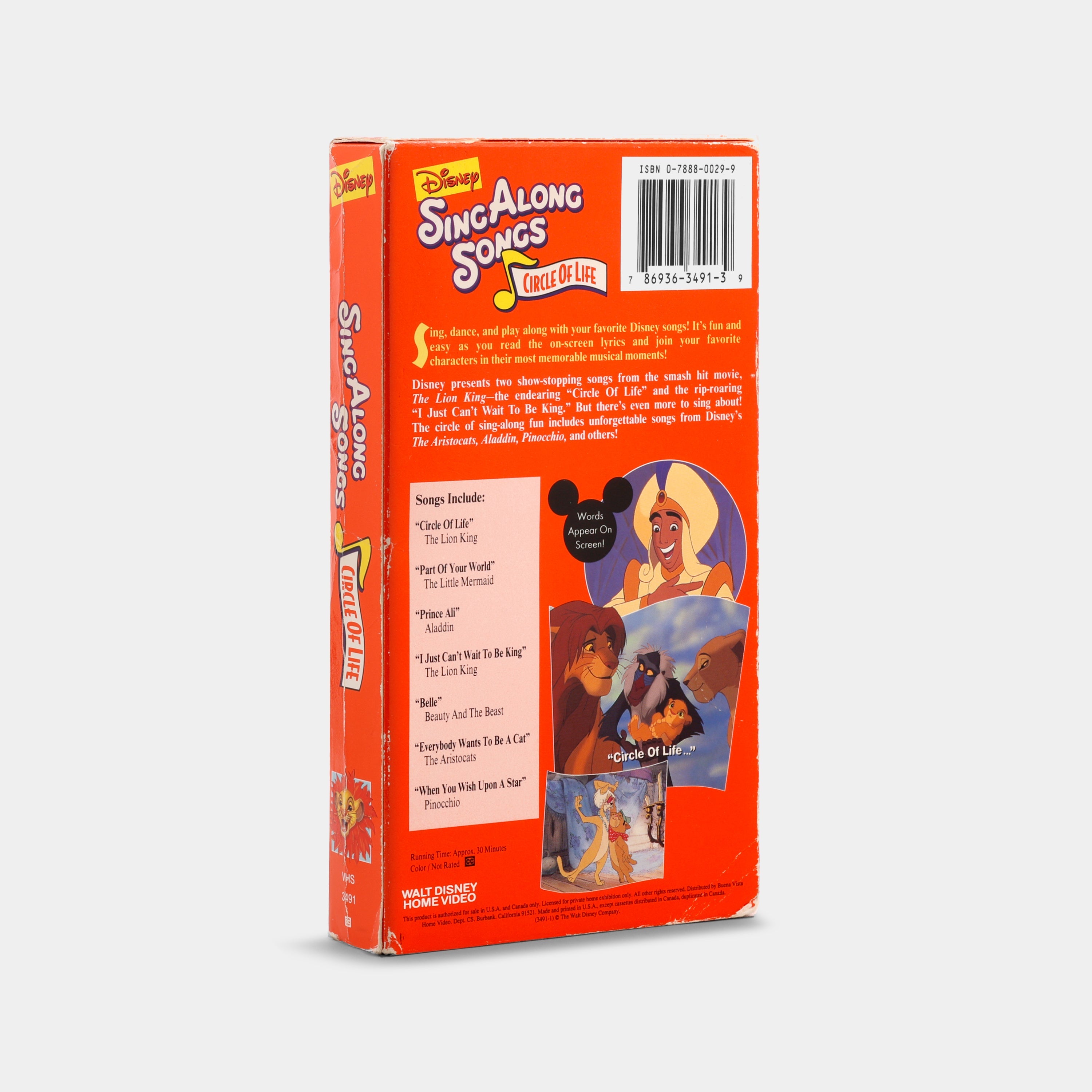 Disney Sing Along Songs: Circle of Life VHS Tape