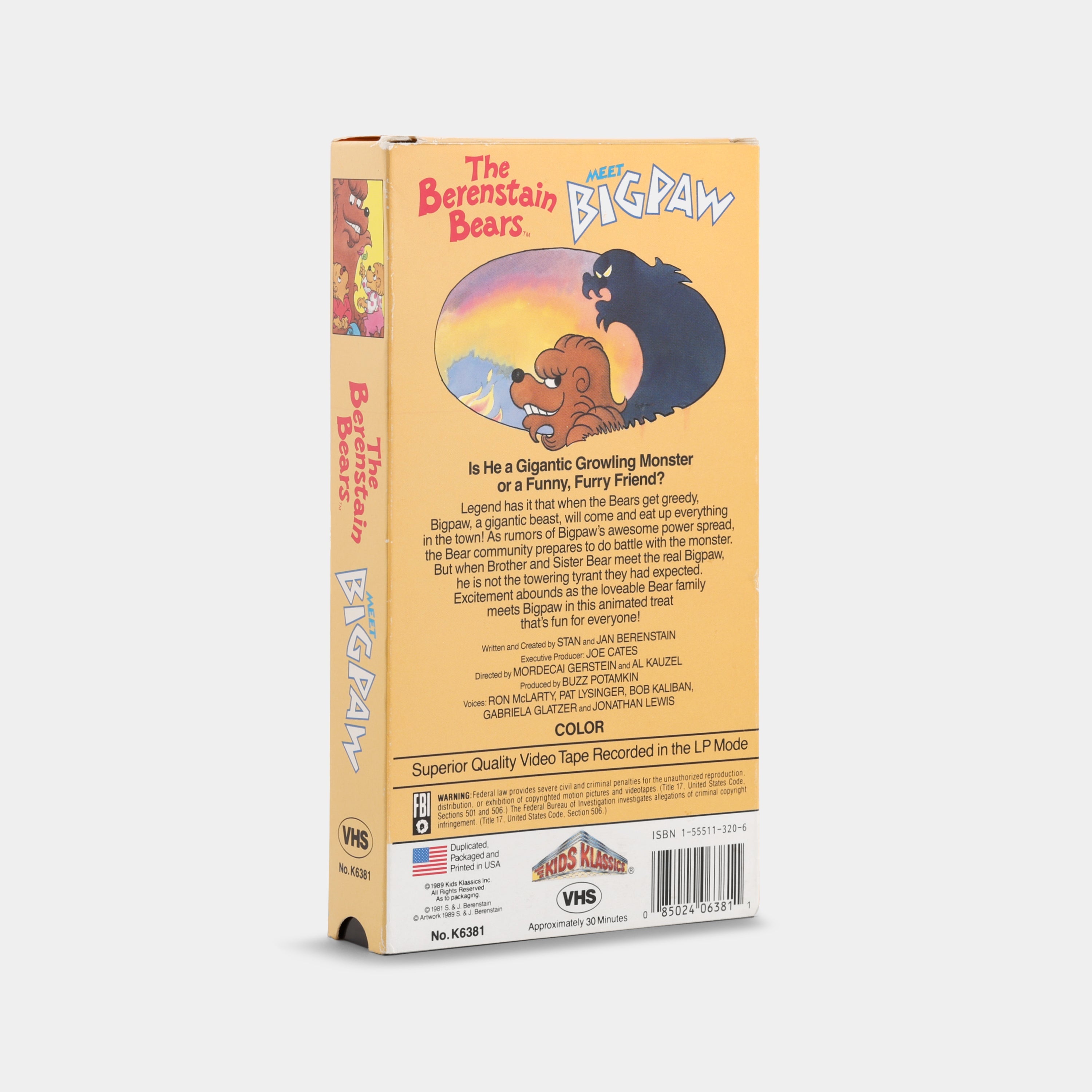The Berenstain Bears Meet Bigpaw VHS Tape