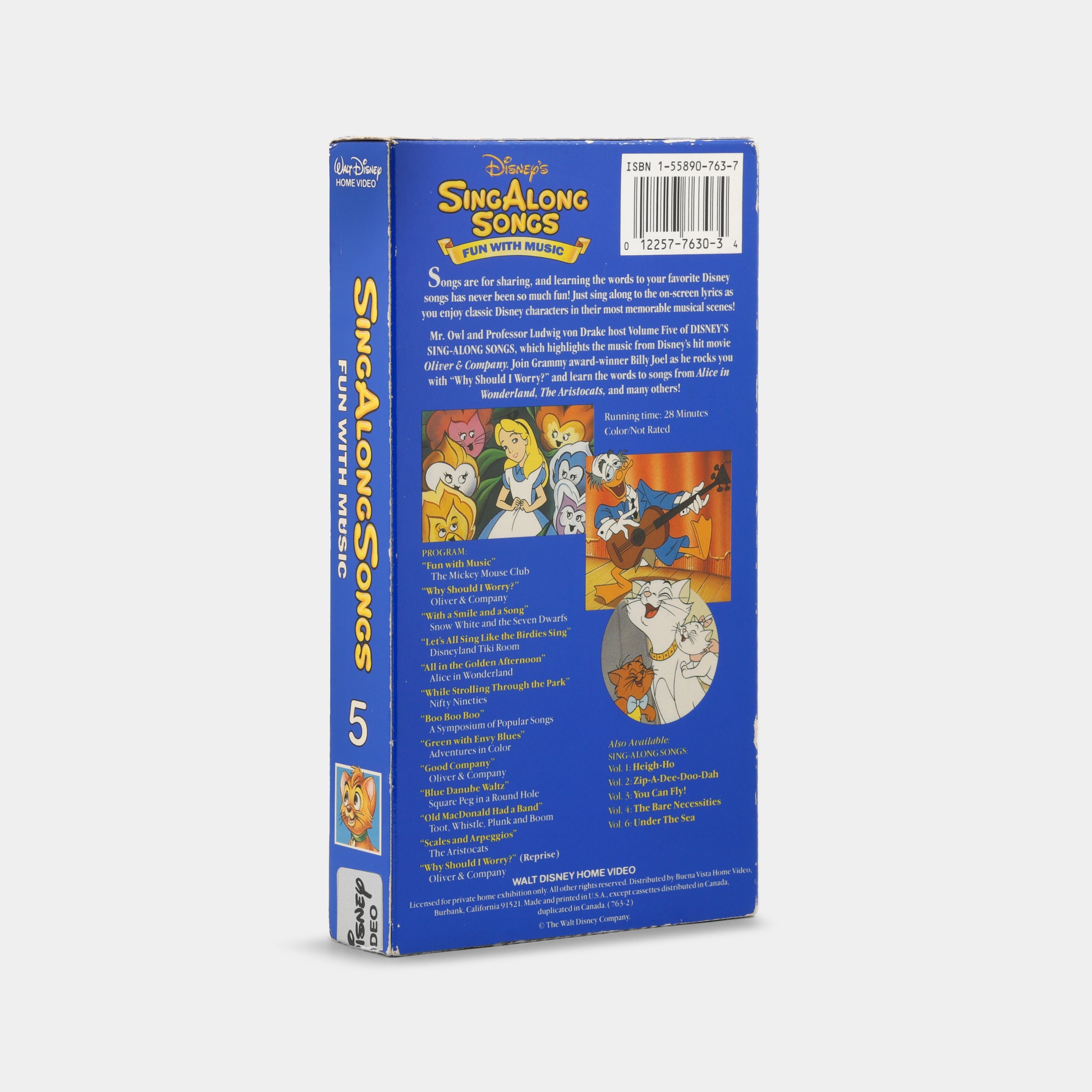 Disney Sing Along Songs: Fun with Music (Volume 5) VHS Tape