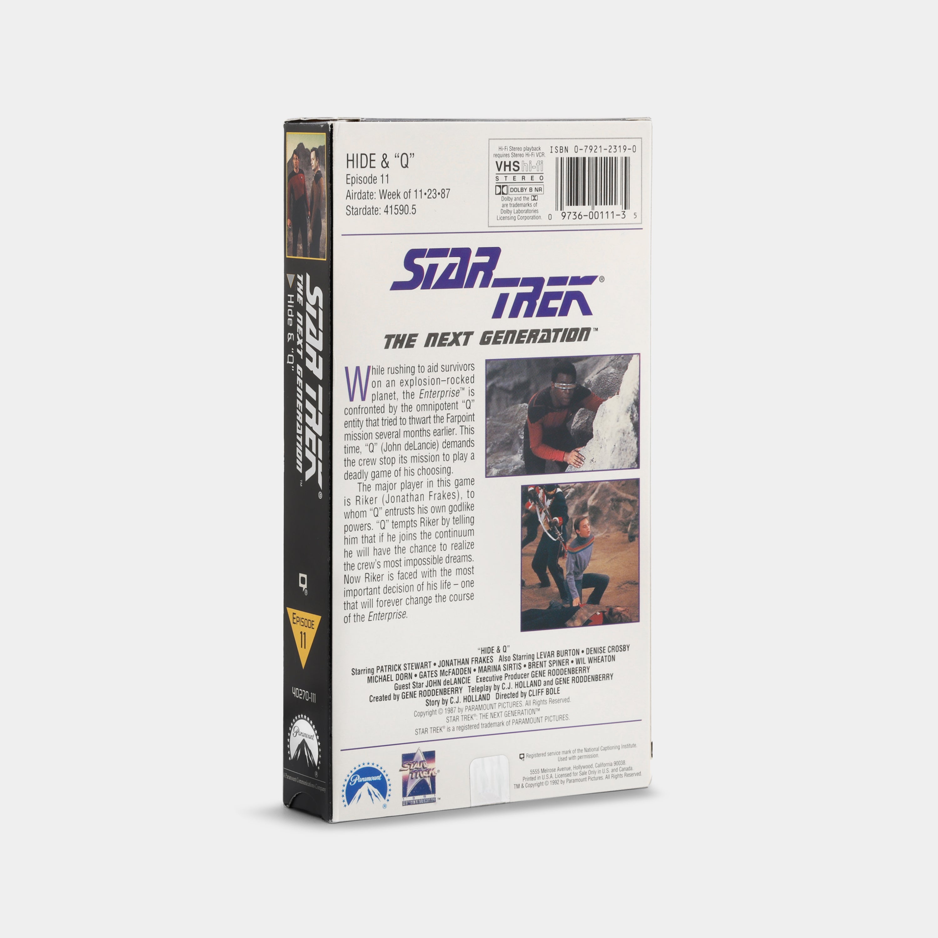 Star Trek: The Next Generation: Hide and Q VHS Tape
