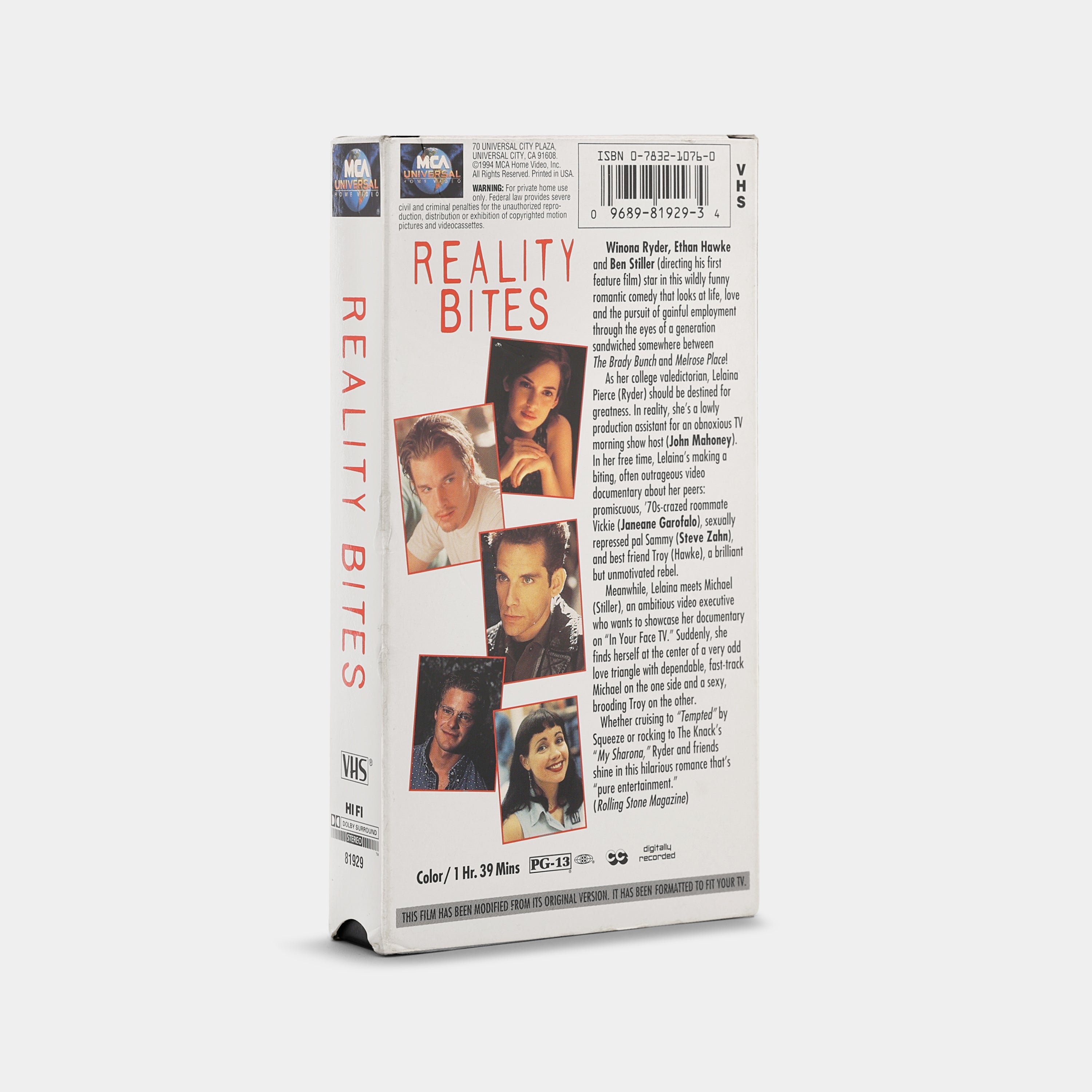 Reality Bites VHS Tape