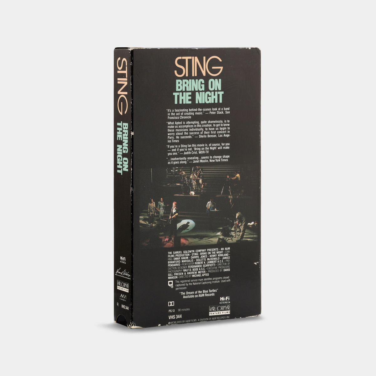 Sting: Bring on the Night VHS Tape