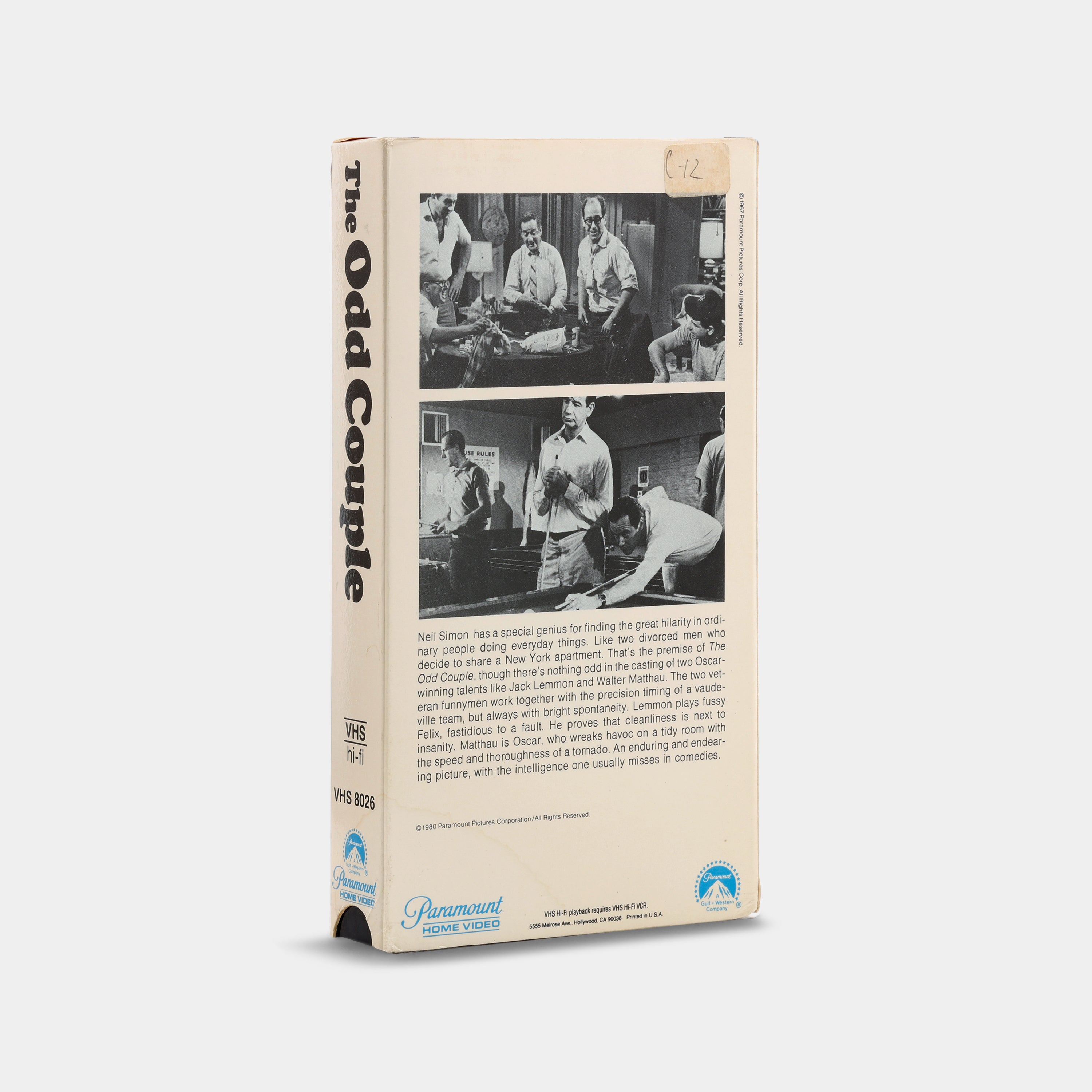 The Odd Couple VHS Tape