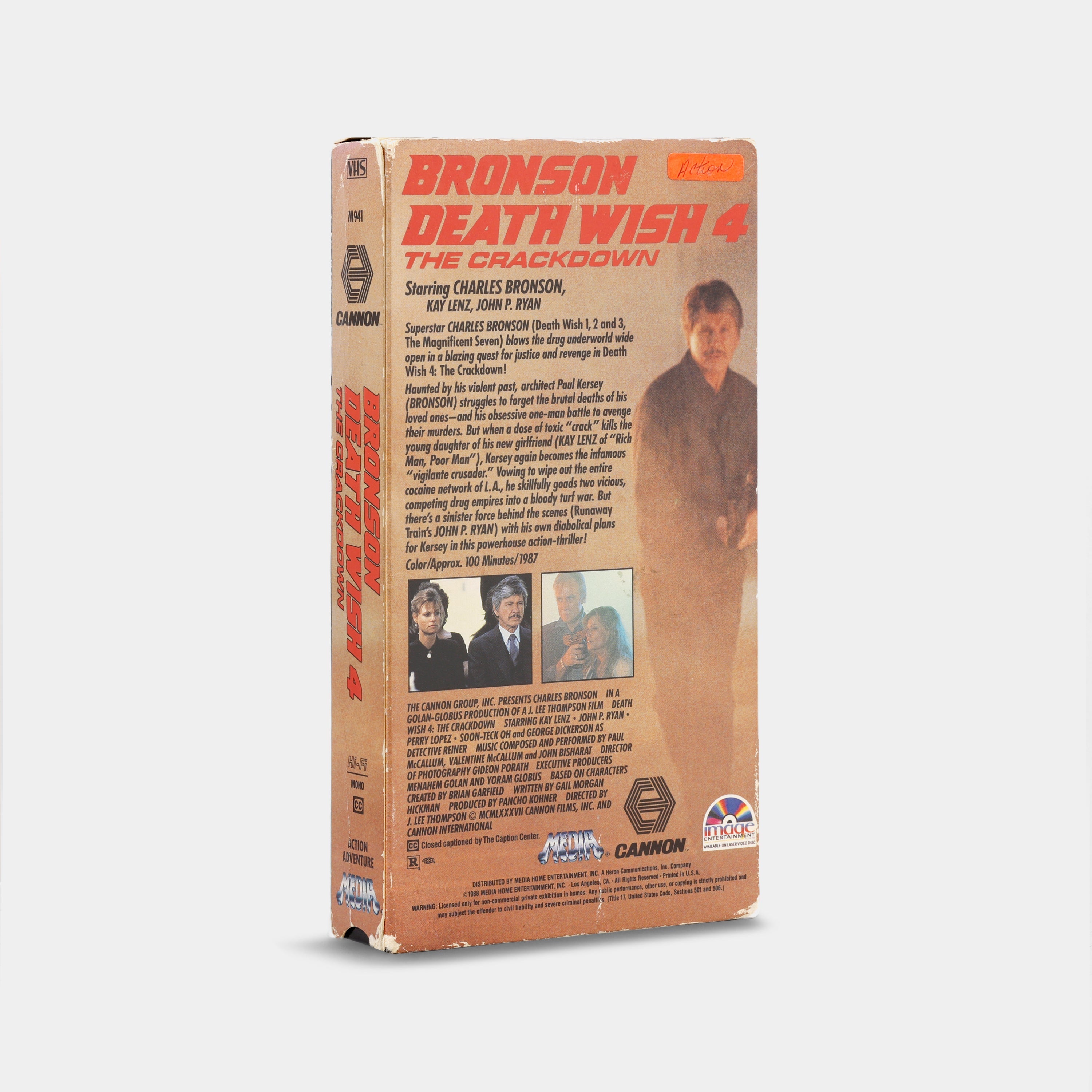 Death Wish 4: The Crackdown VHS Tape