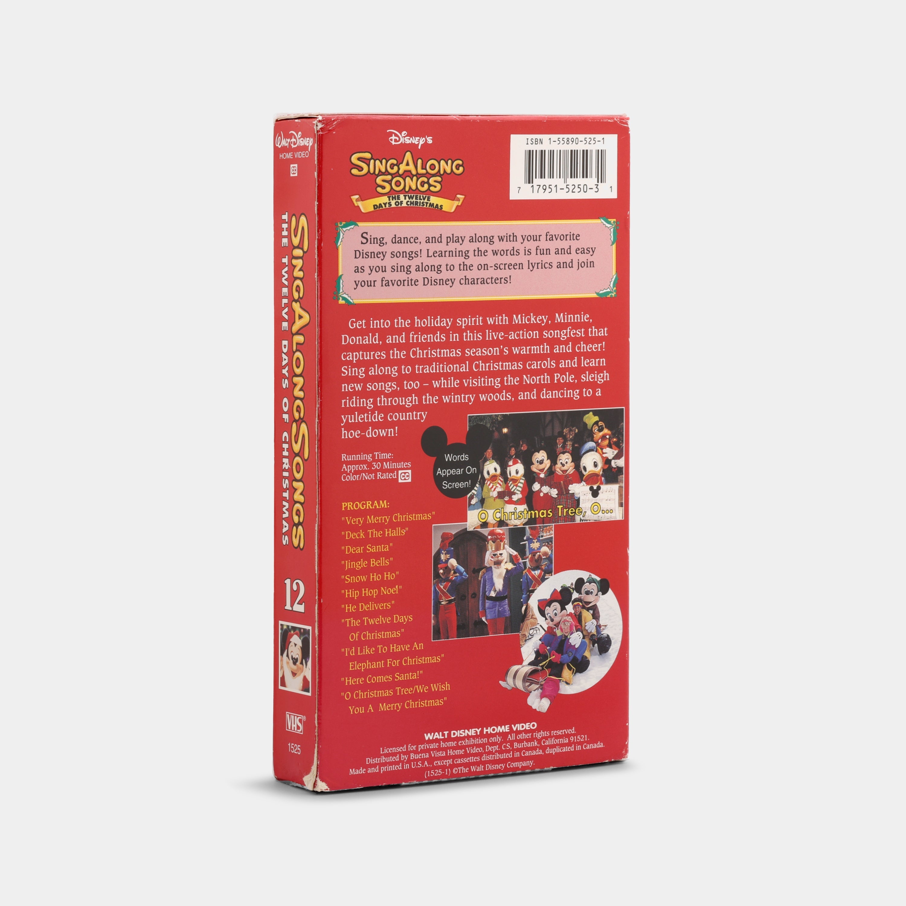 Disney's Sing-Along Songs: The Twelve Days of Christmas VHS Tape