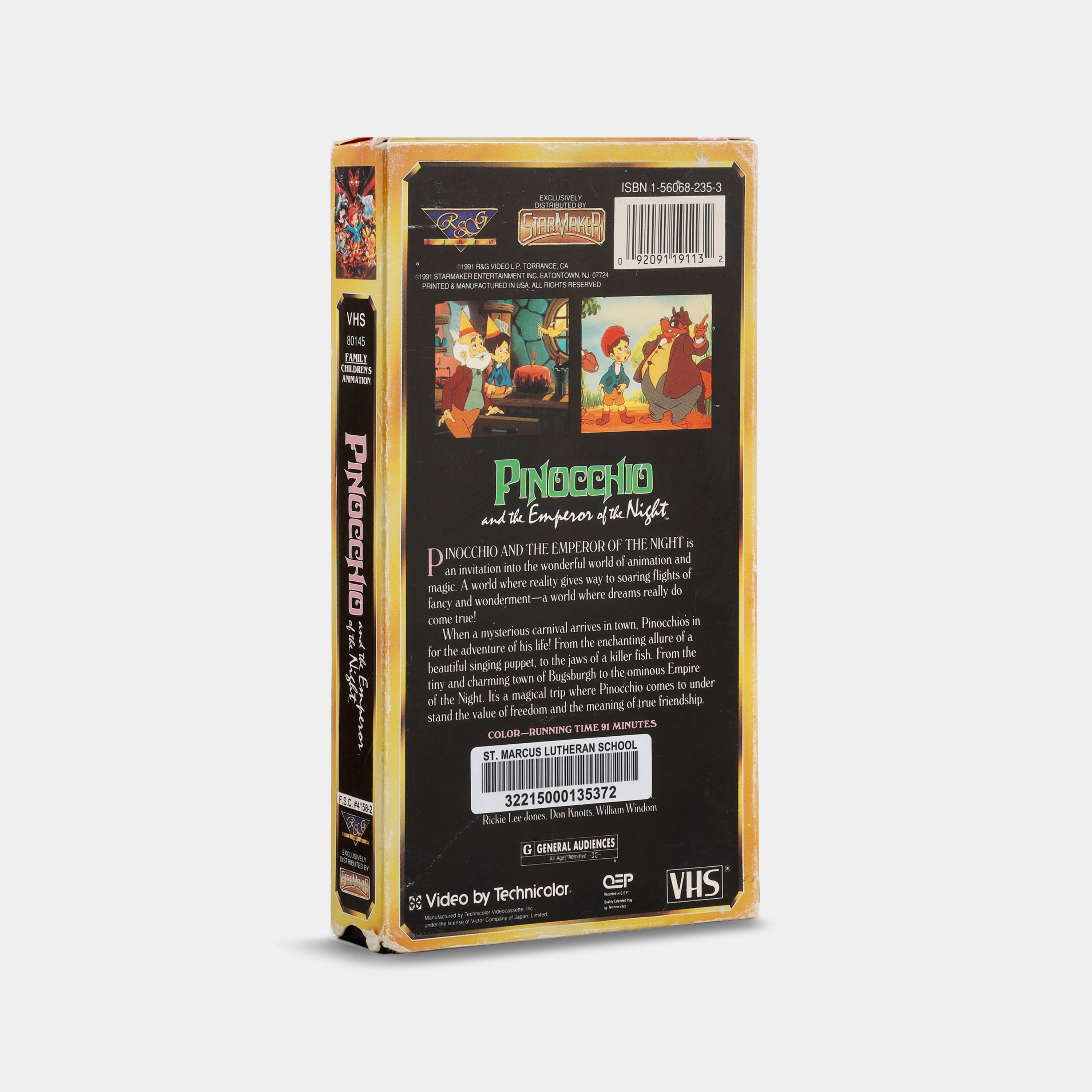 Pinocchio and the Emperor of the Night VHS Tape