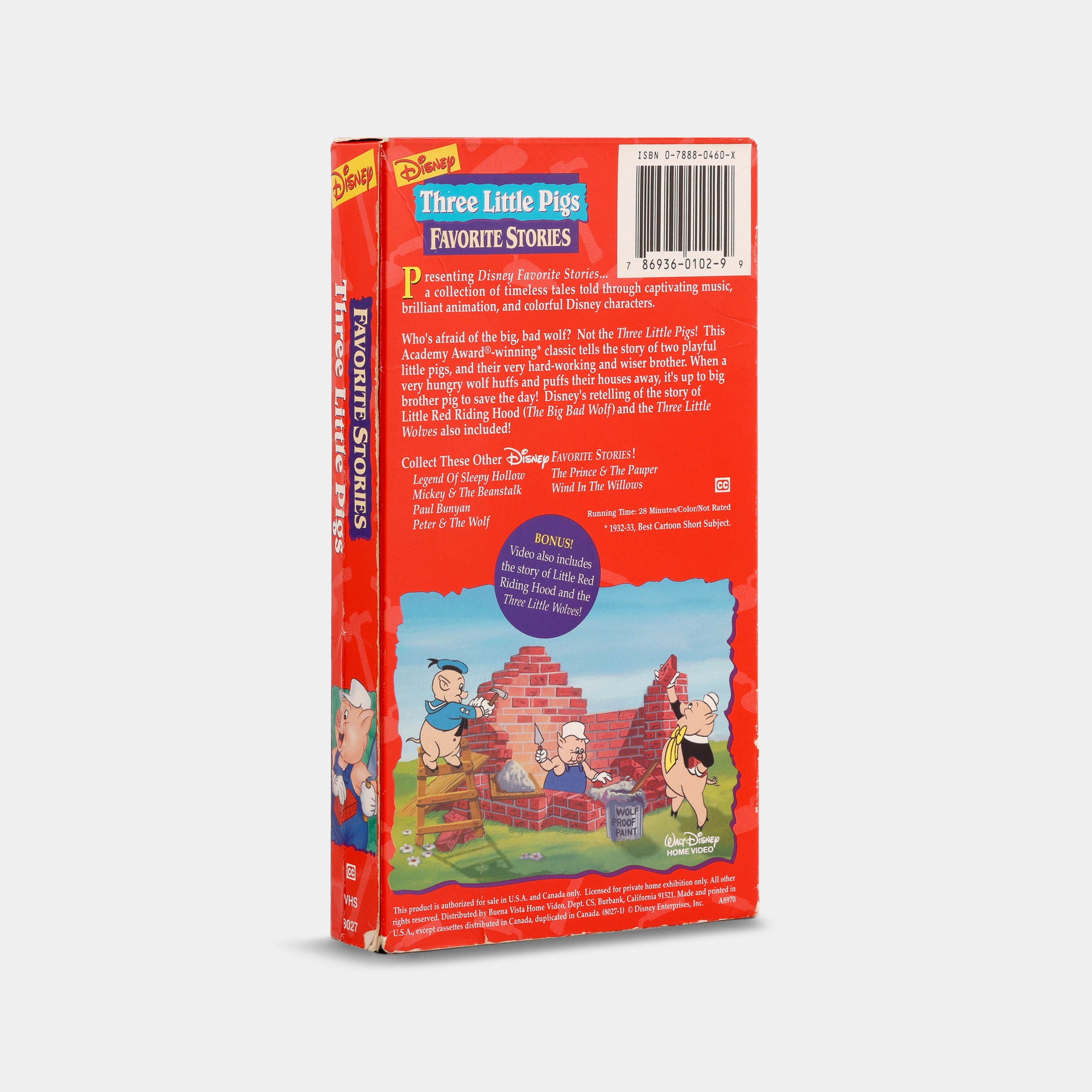 Disney Favorite Stories: Three Little Pigs VHS Tape