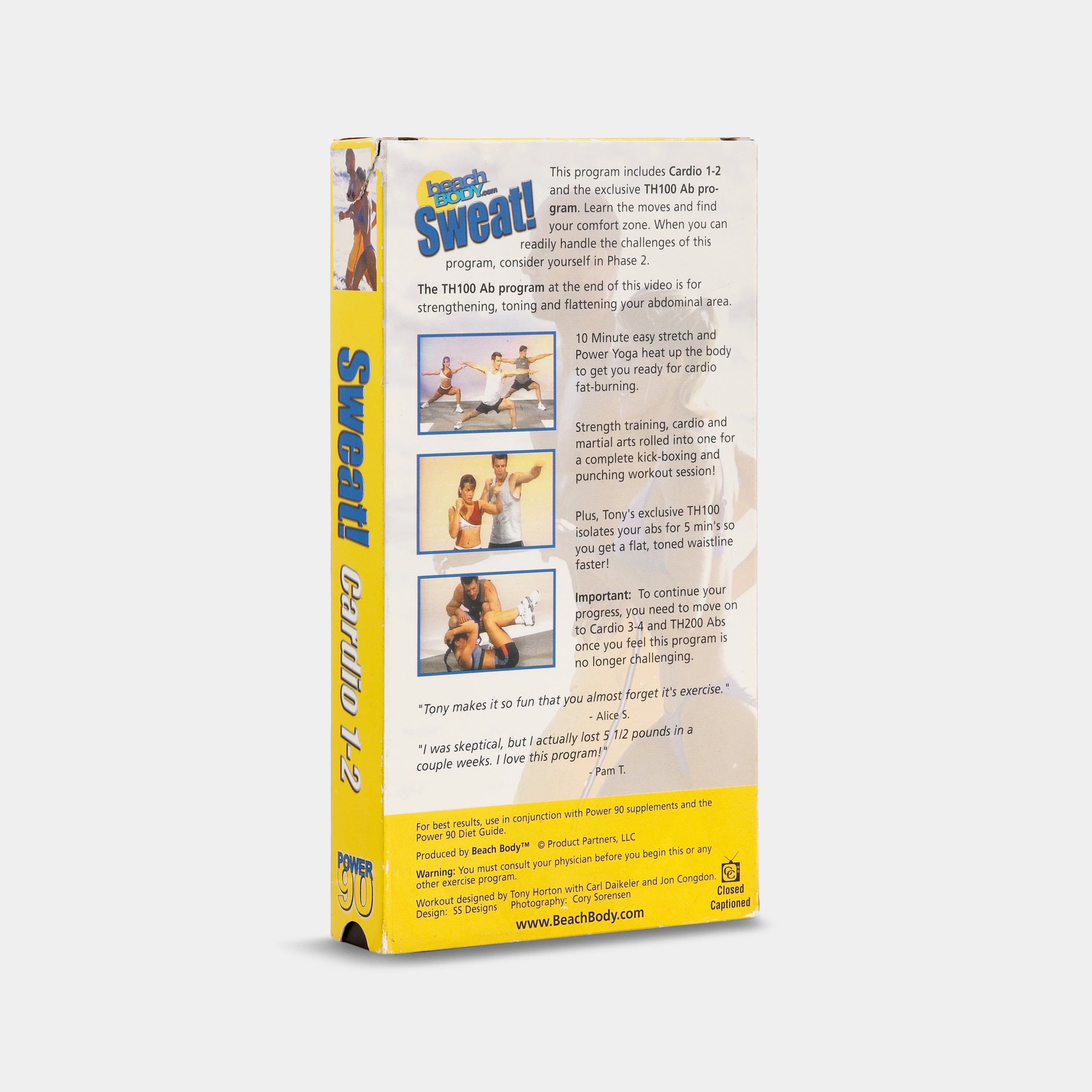 Power 90: Sweat! Cardio 1-2 VHS Tape