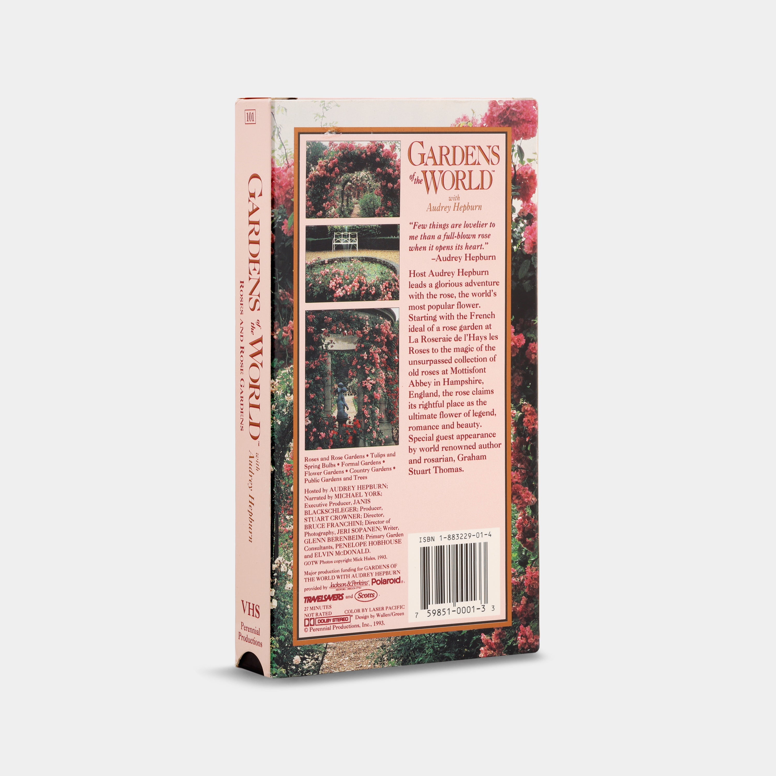 Gardens of the World with Audrey Hepburn: Roses and Rose Gardens VHS Tape
