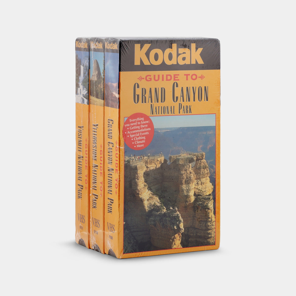 Kodak Guide to Grand Canyon, Yellowstone & Yosemite National Parks (Sealed) VHS Tape Set