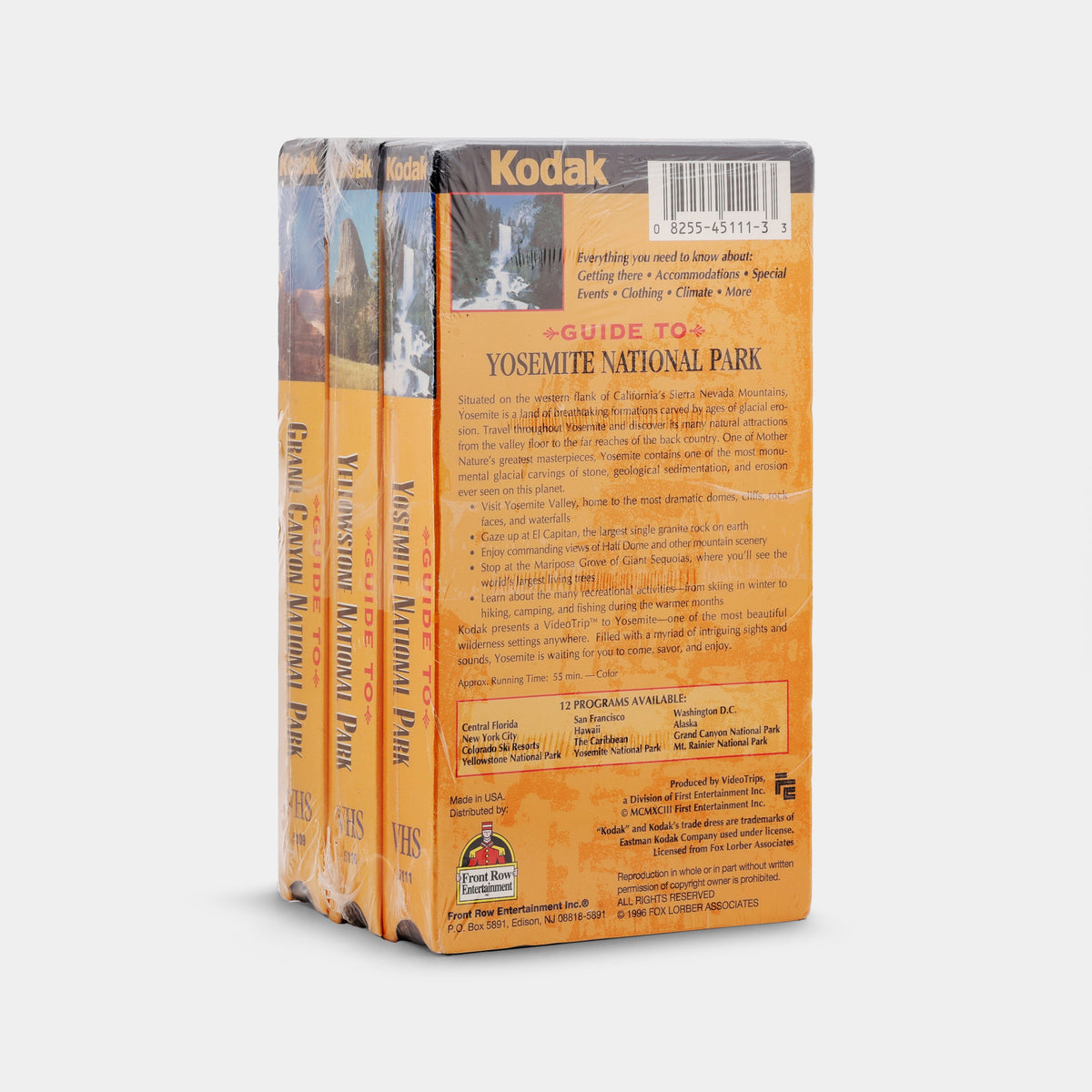Kodak Guide to Grand Canyon, Yellowstone & Yosemite National Parks (Sealed) VHS Tape Set