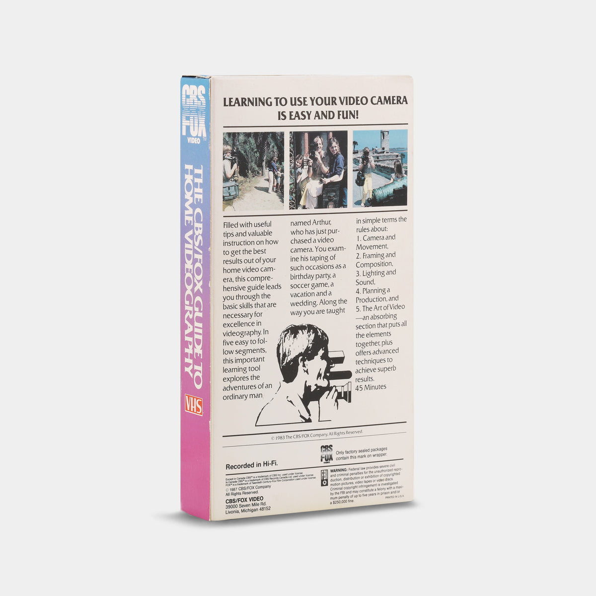 The CBS/Fox Guide to Home Videography VHS Tape