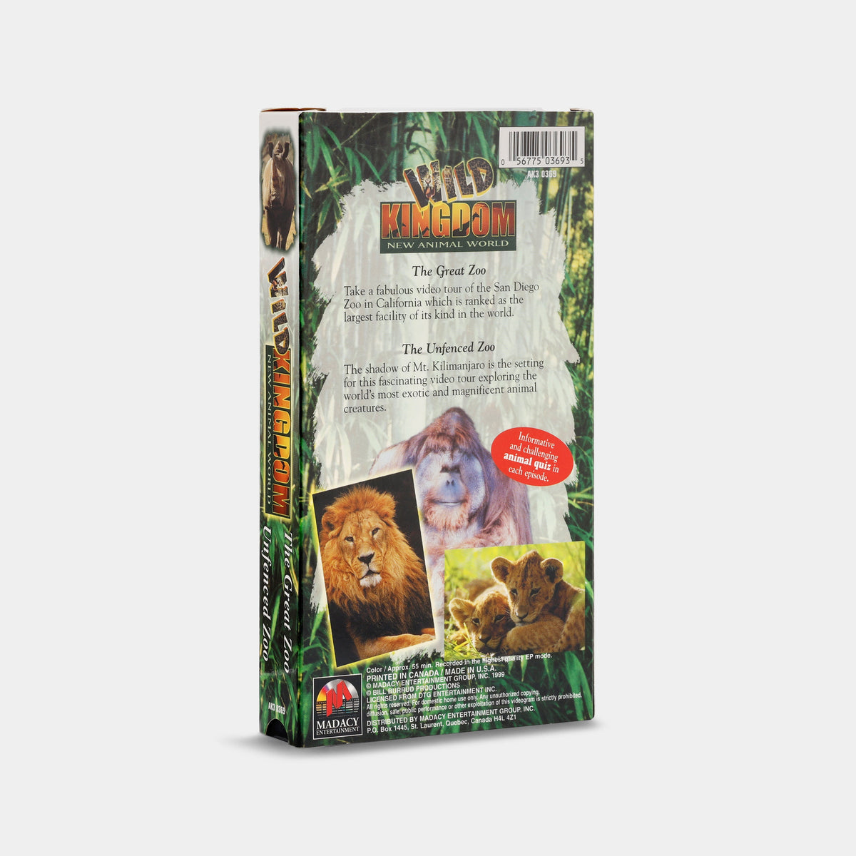 Wild Kingdom: New Animal World – The Great Zoo / The Unfenced Zoo VHS Tape