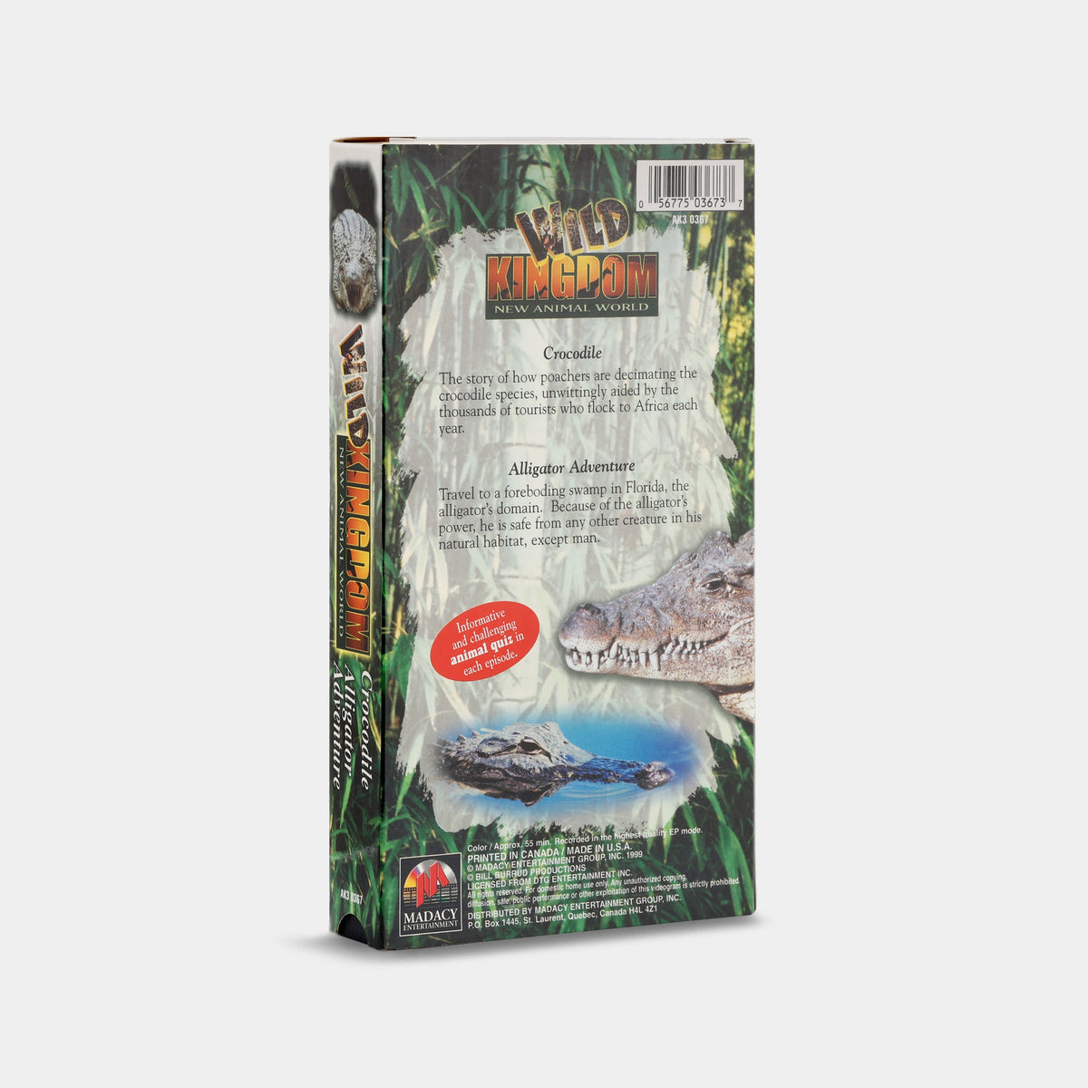 Wild Kingdom: New Animal World – Alligator Adventure / Crocodile VHS Tape