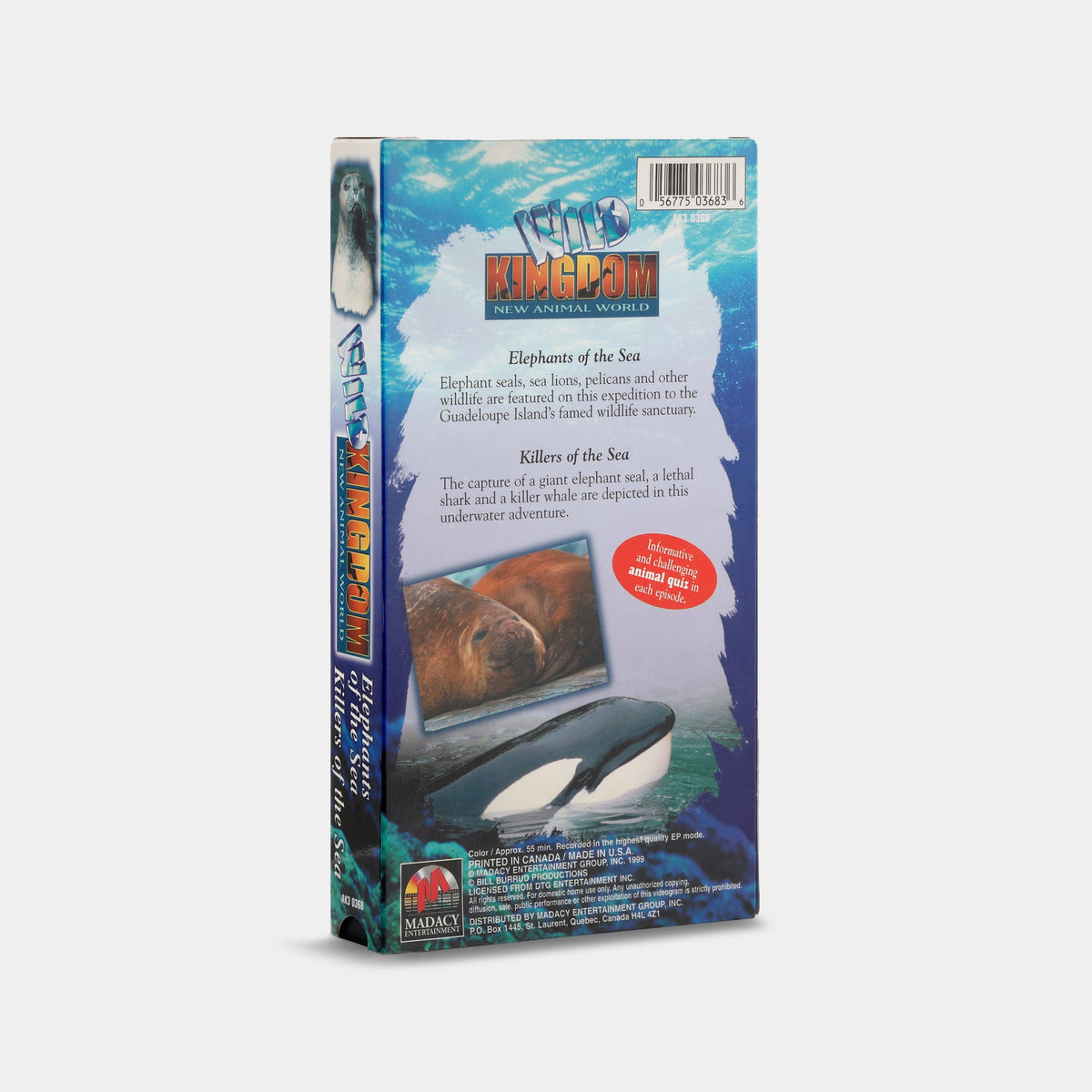 Wild Kingdom: New Animal World – Elephants of the Sea / Killers of the Sea VHS Tape