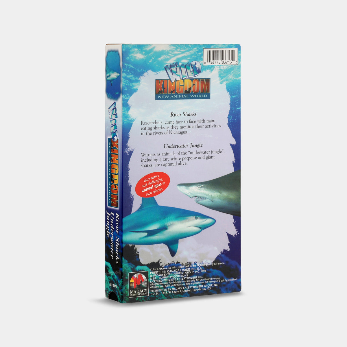 Wild Kingdom: New Animal World – River Sharks / Underwater Jungle VHS Tape