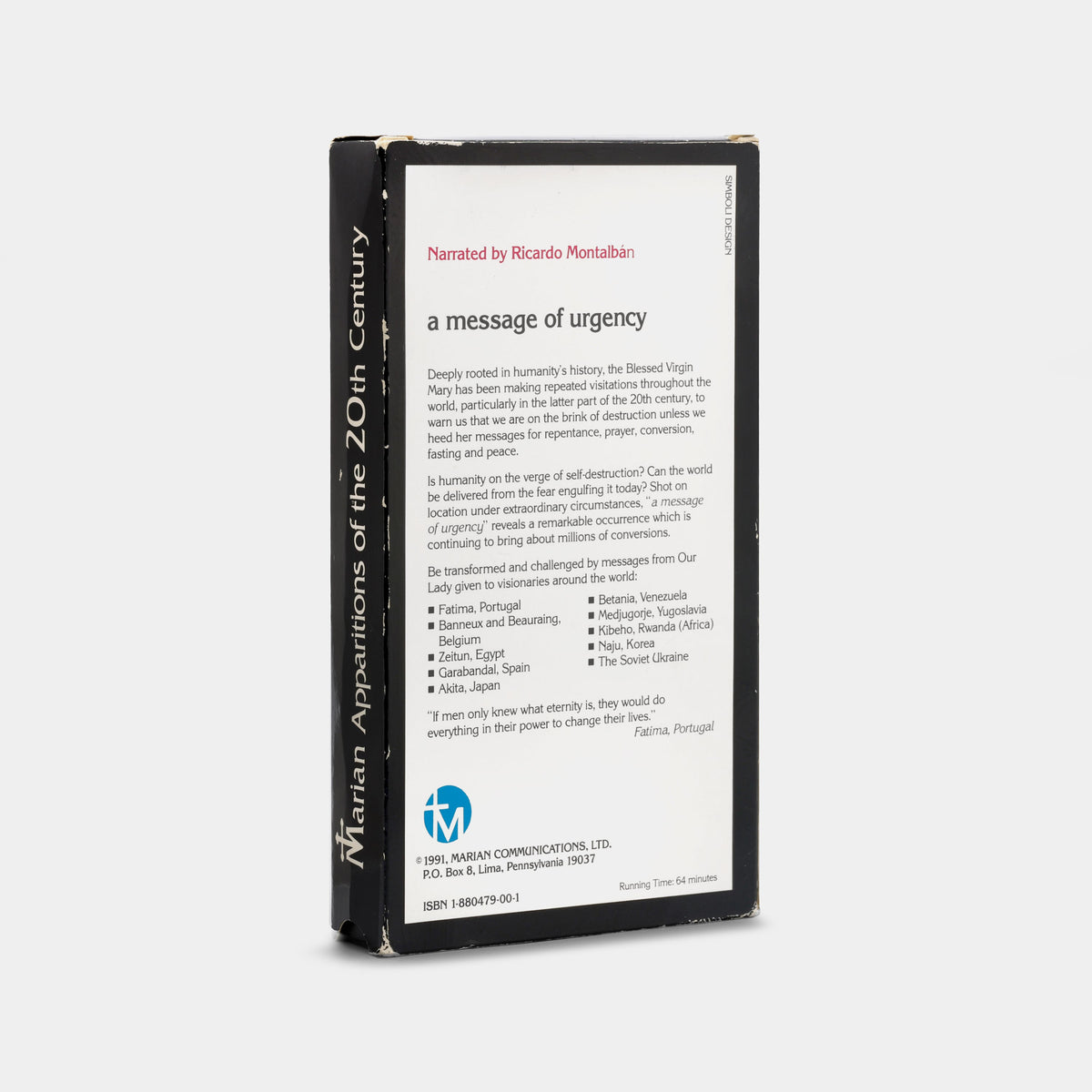Marian Apparitions of the 20th Century: A Message of Urgency VHS Tape