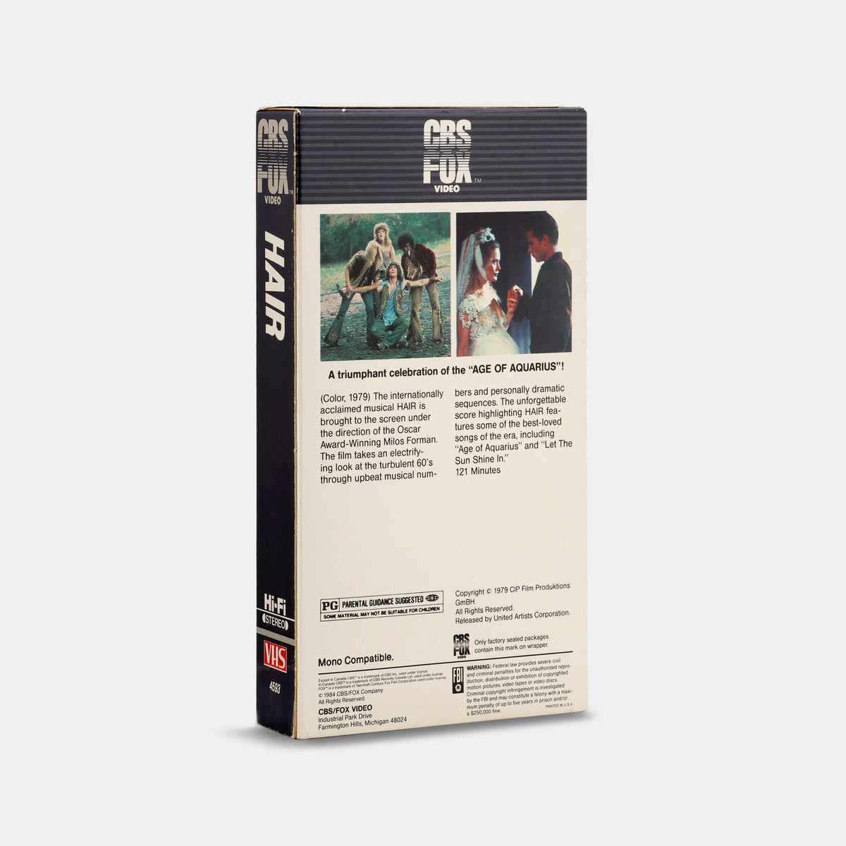 Hair (CBS/Fox Video) VHS Tape