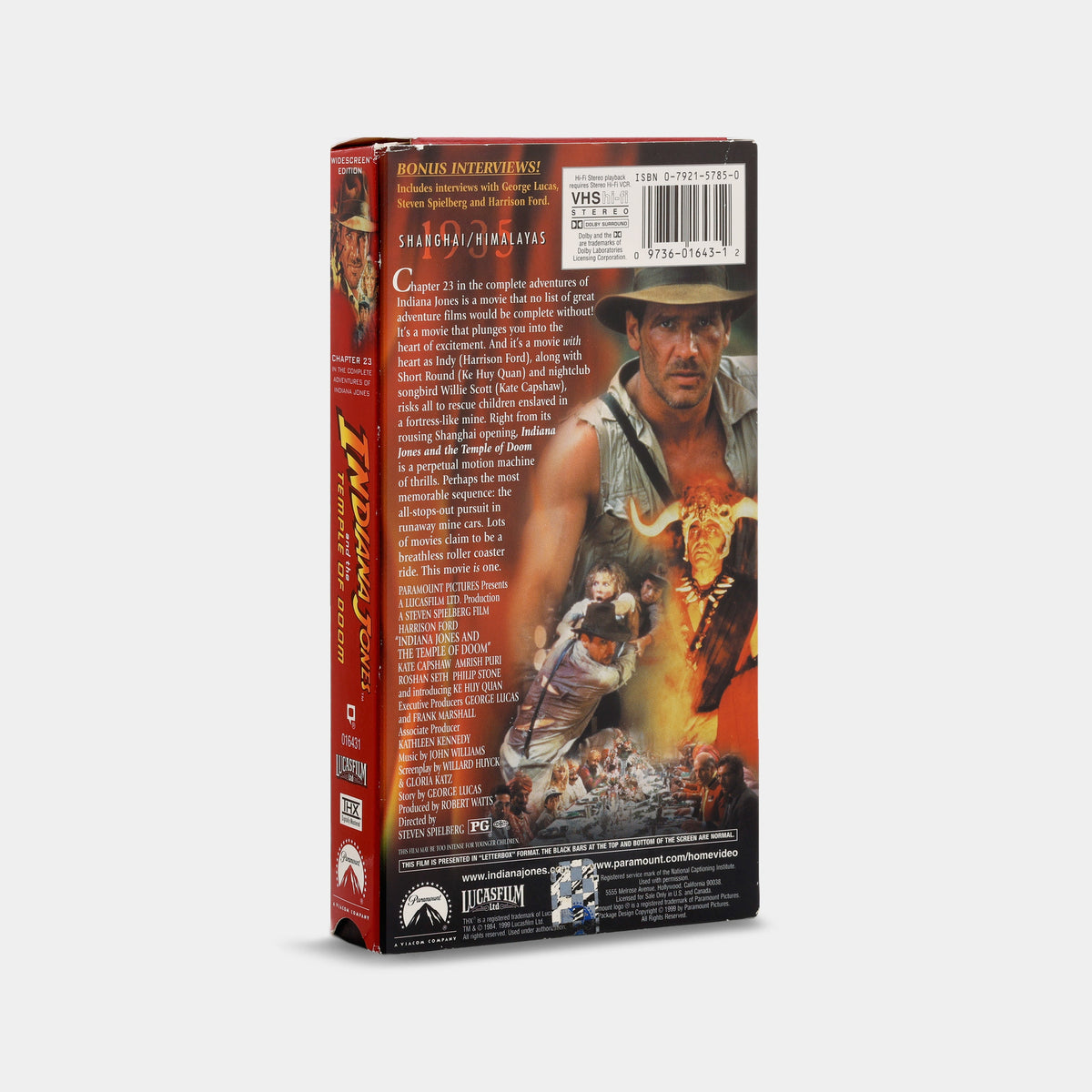 Indiana Jones and the Temple of Doom (Widescreen) VHS Tape