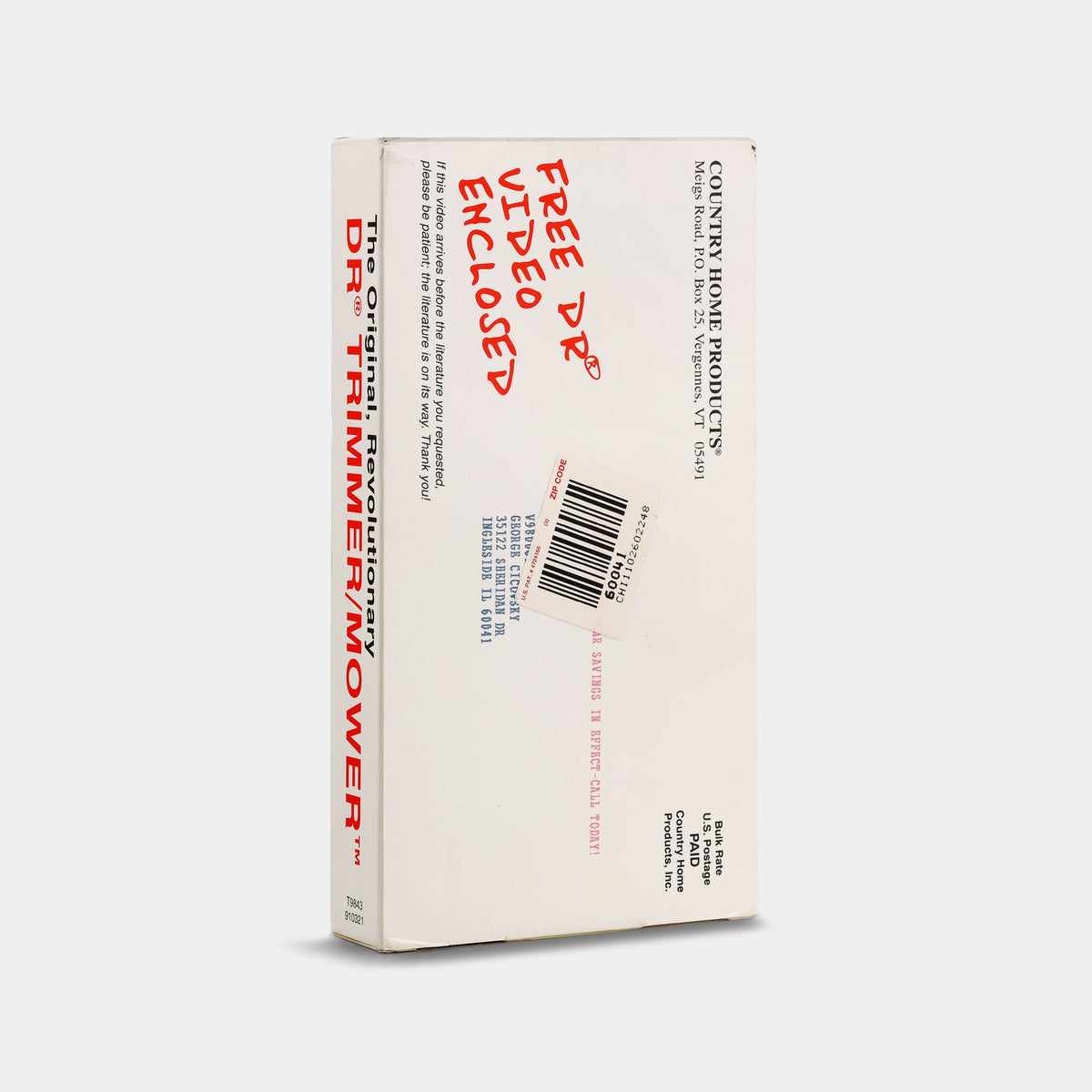 The Original, Revolutionary DR Trimmer / Mower VHS Tape