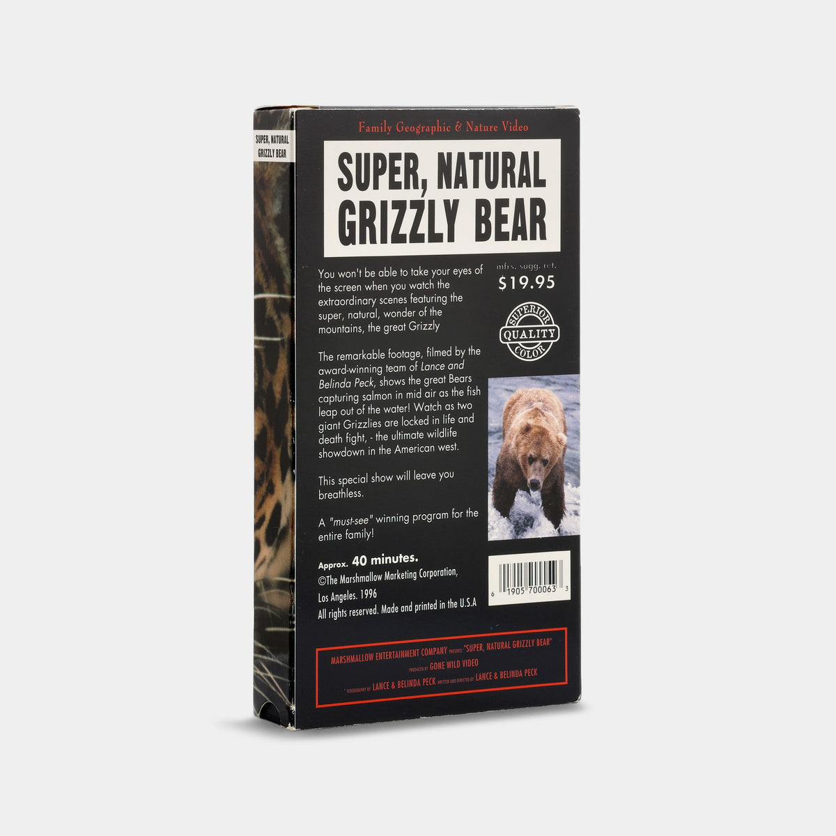 Super, Natural Grizzly Bear VHS Tape