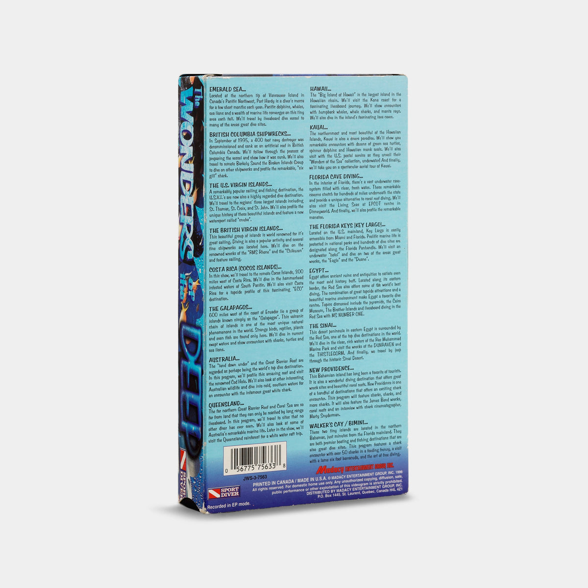 The Wonders of the Deep VHS Tape