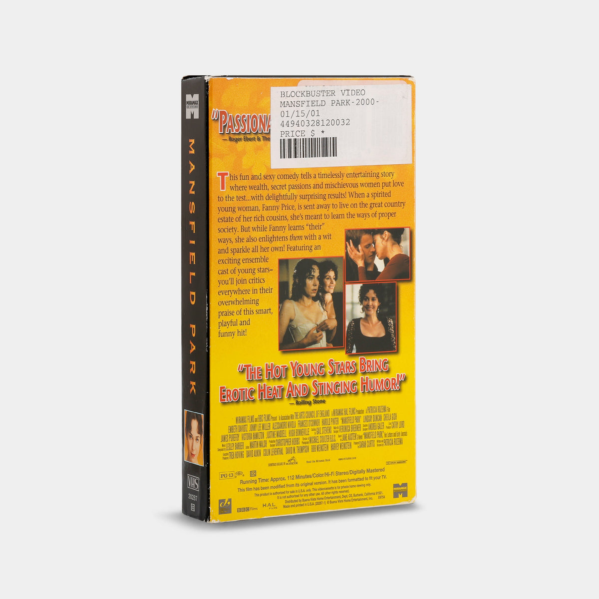 Mansfield Park VHS Tape