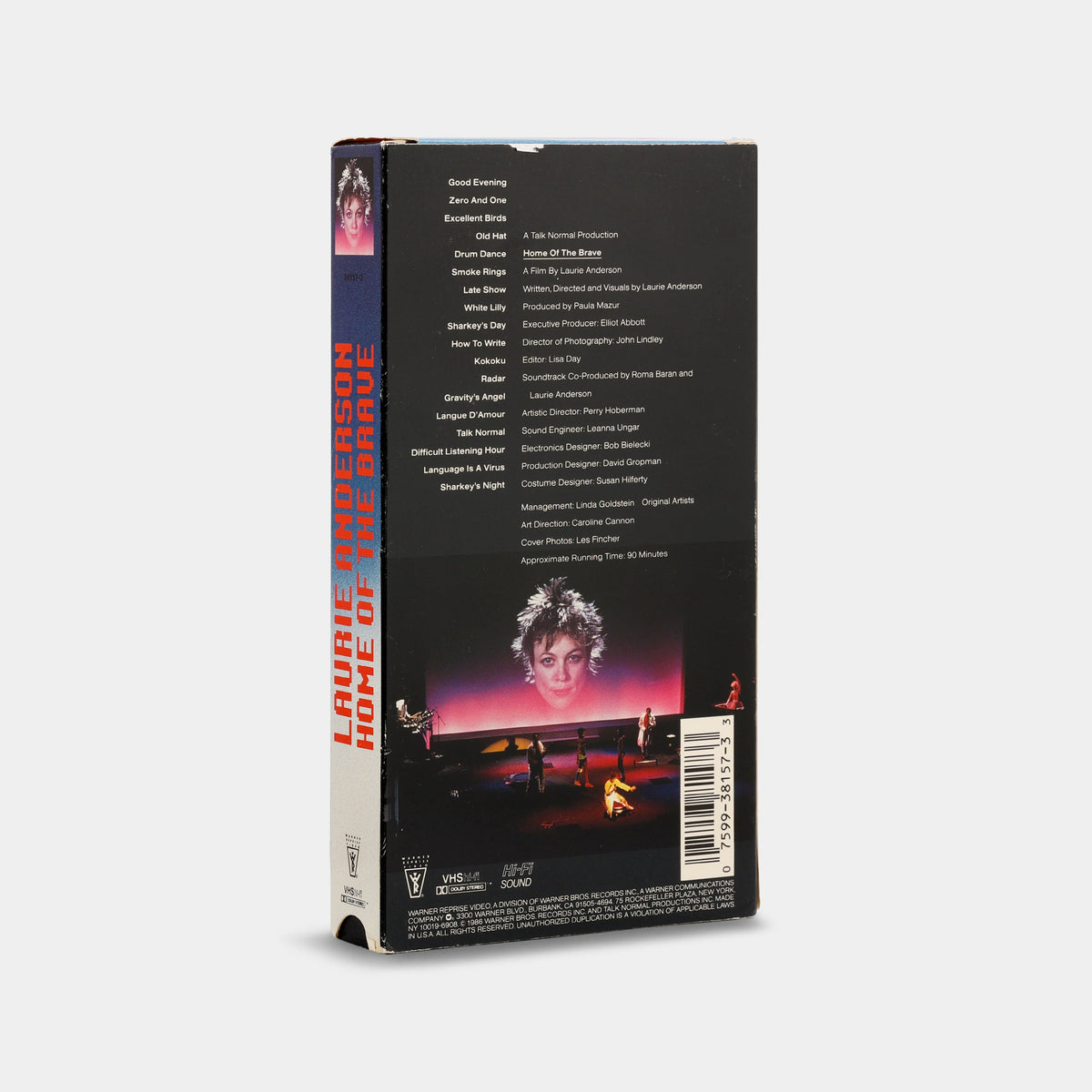 Laurie Anderson: Home of the Brave VHS Tape