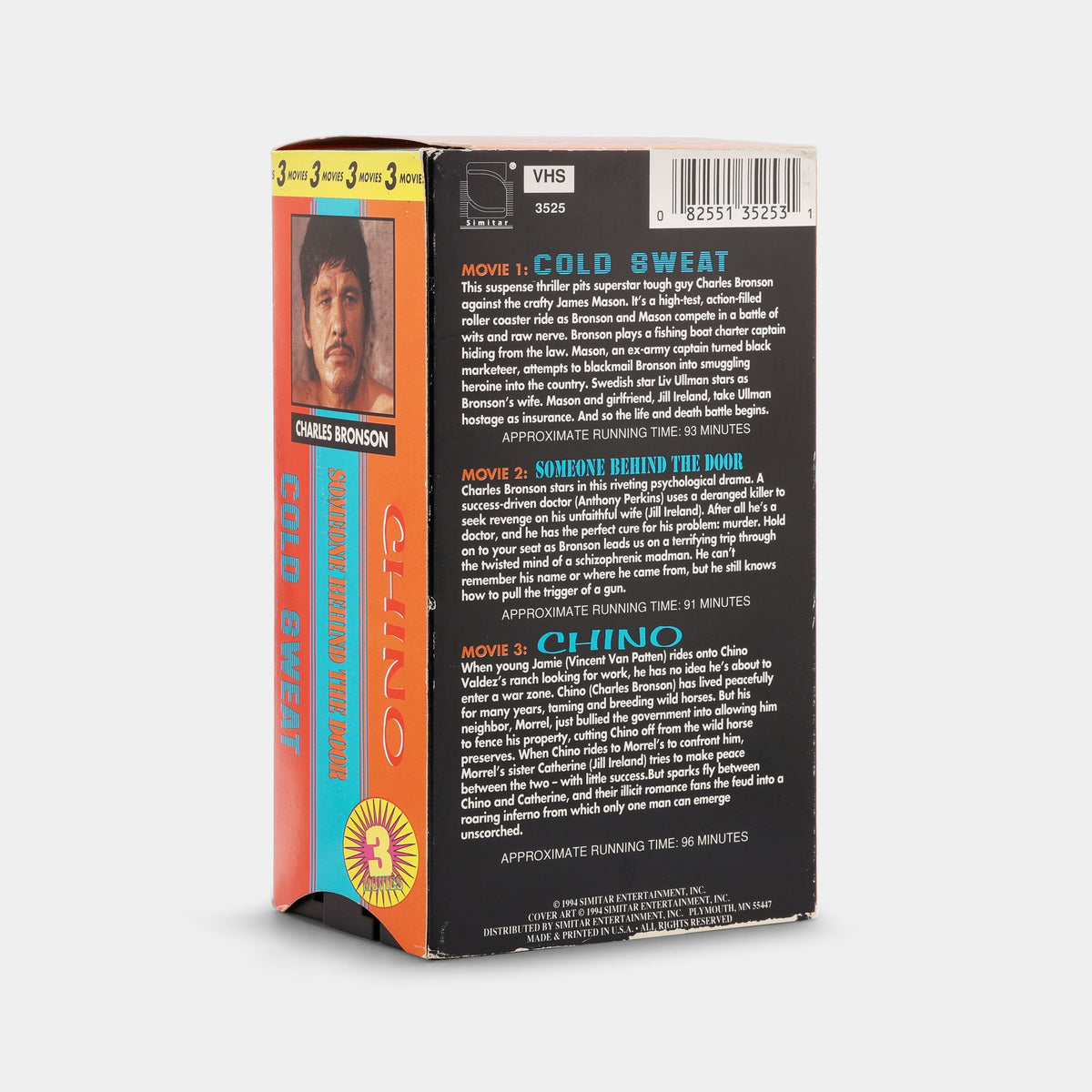 Charles Bronson: Cold Sweat / Someone Behind the Door / Chino VHS Tape Box Set
