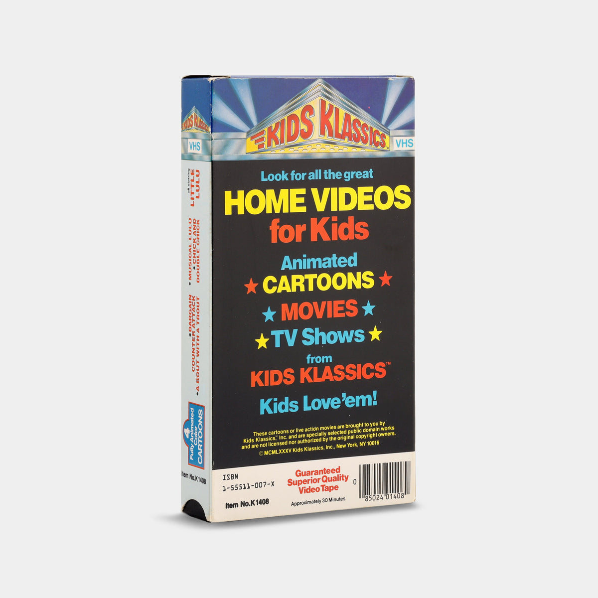 Kids Klassics Starring Little Lulu VHS Tape