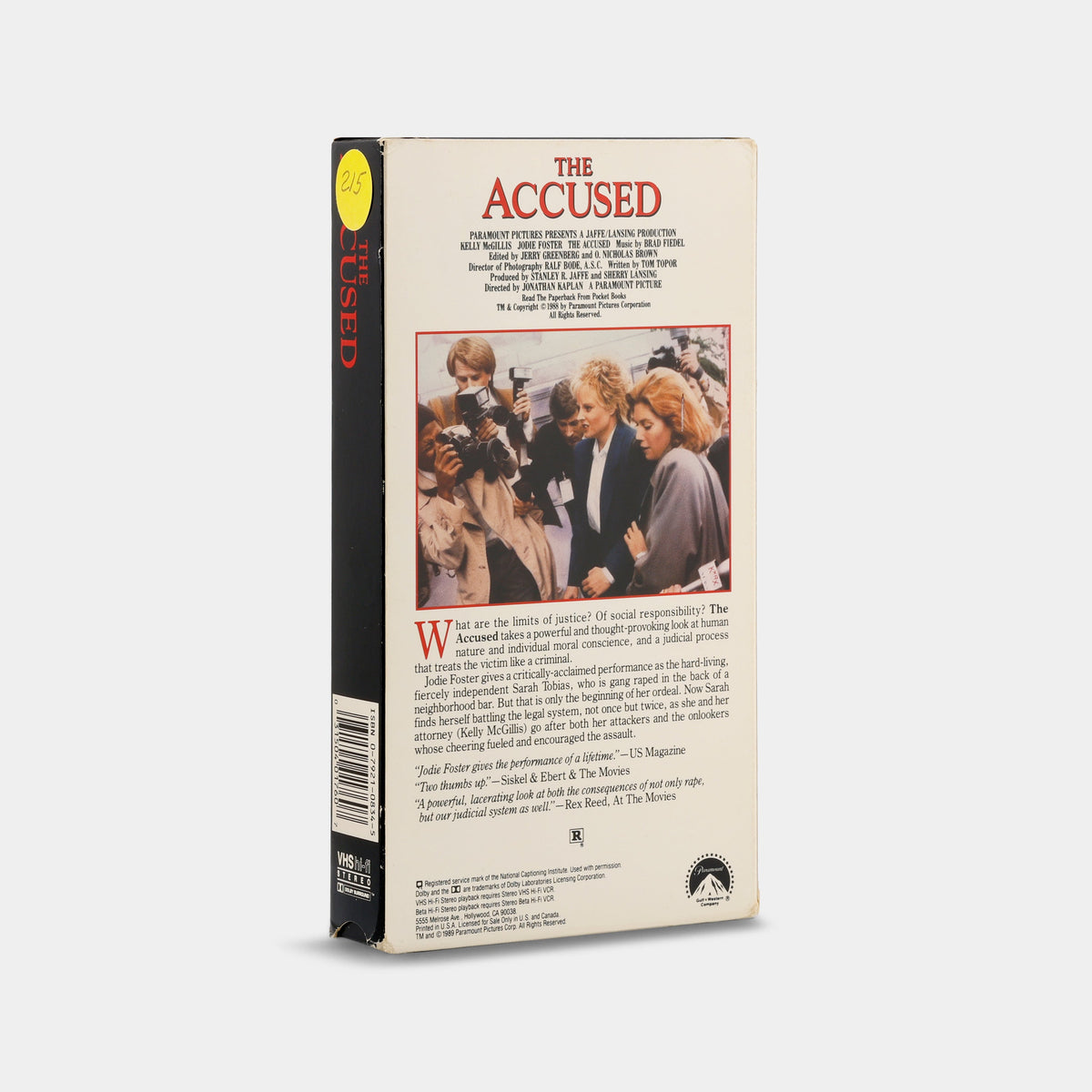 The Accused VHS Tape