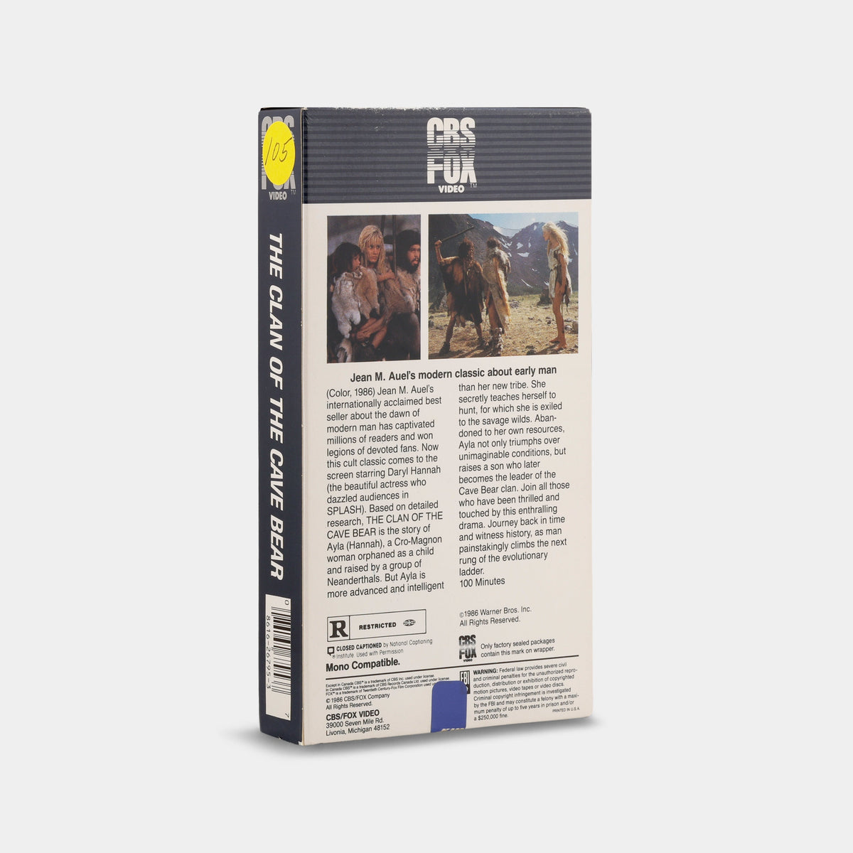 The Clan of the Cave Bear (CBS/Fox Video) VHS Tape