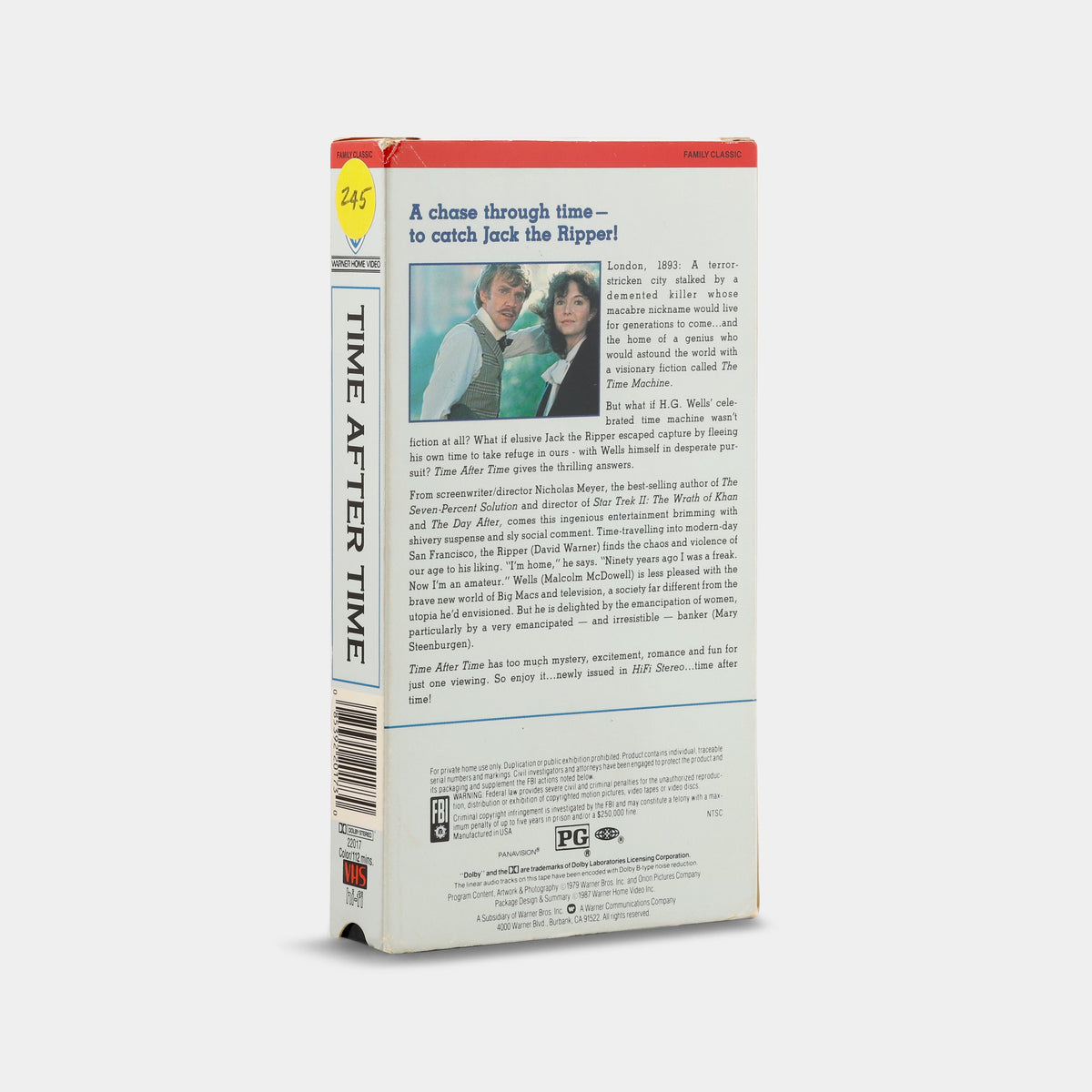 Time After Time VHS Tape