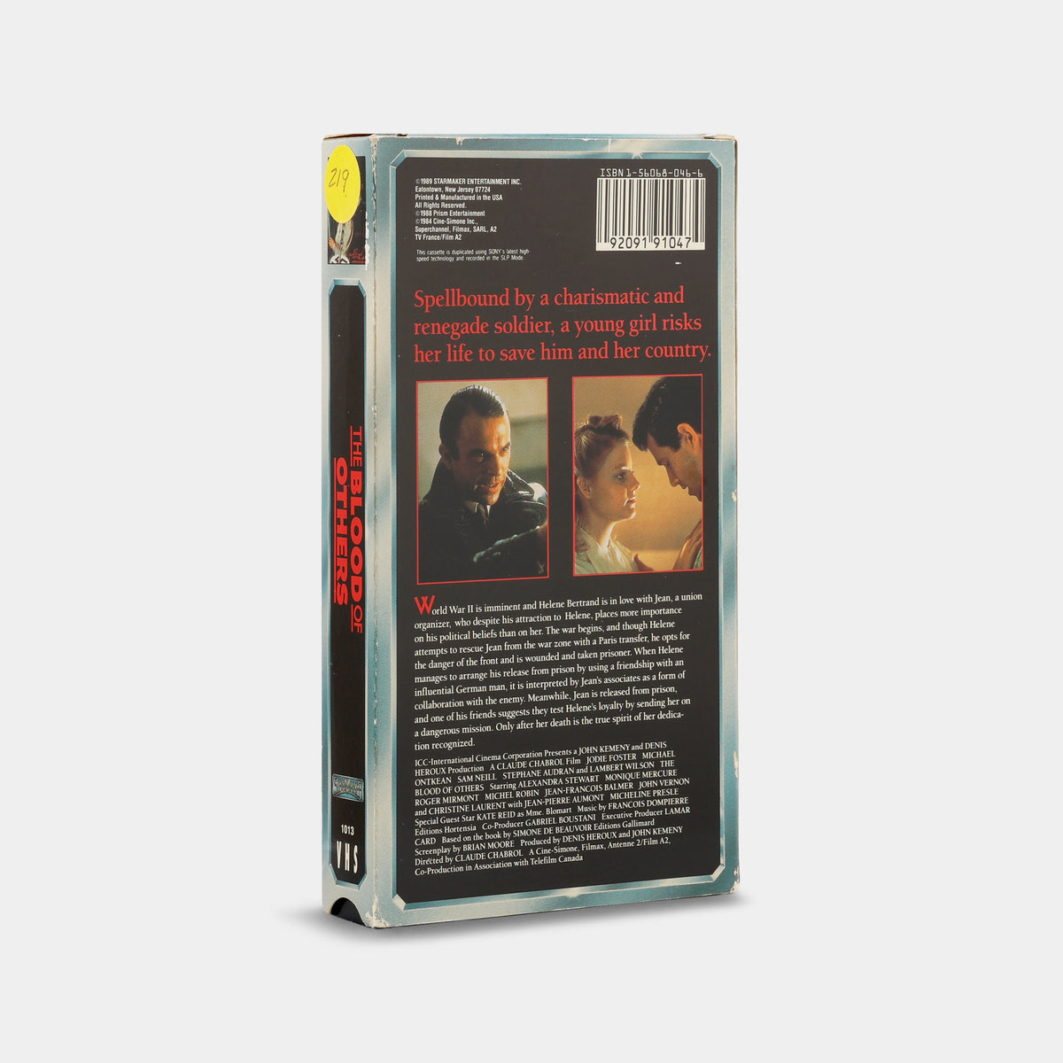 The Blood of Others VHS Tape