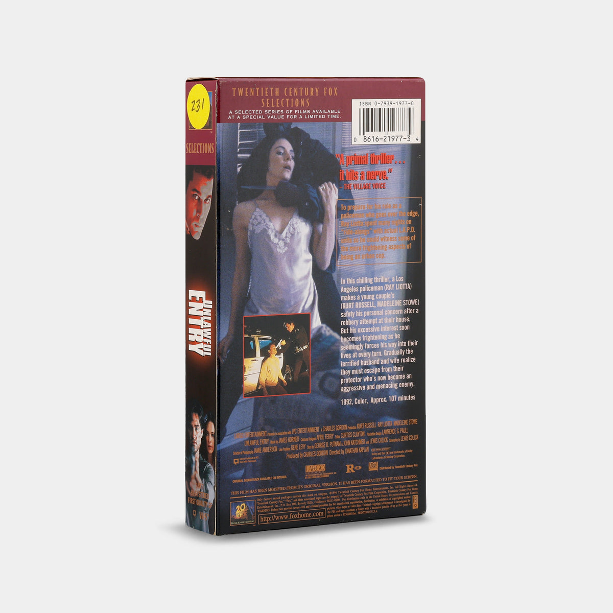 Unlawful Entry VHS Tape