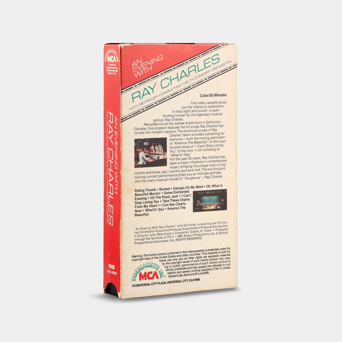An Evening with Ray Charles VHS Tape